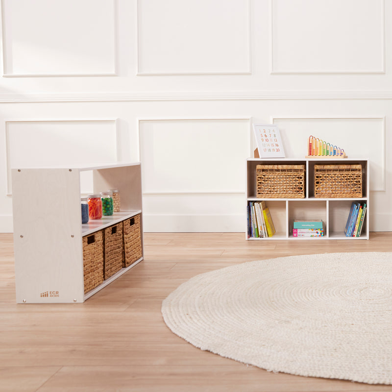 Streamline 2-Shelf Storage Cabinet without Back 24in High, Double-Sided