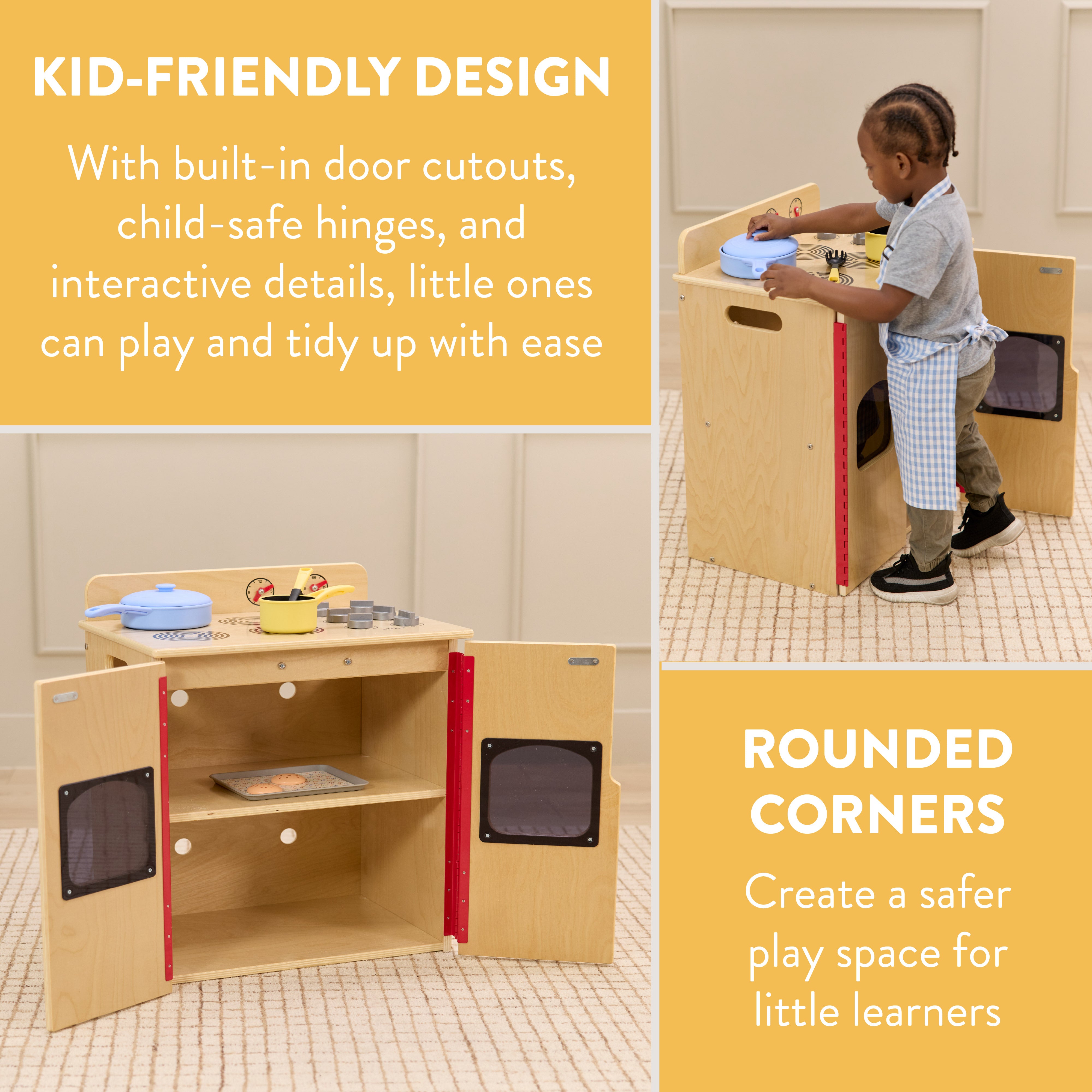 Chef's Station Kids Pretend Play Kitchen Stove