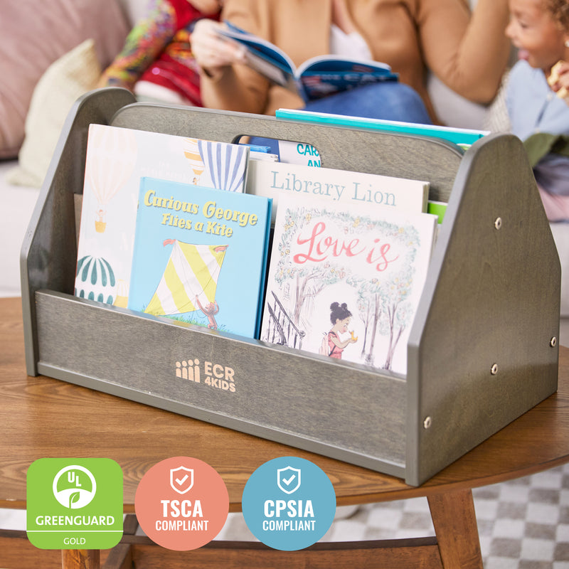 Double-Sided Book Caddy with Countdown Timer and Carry Handle