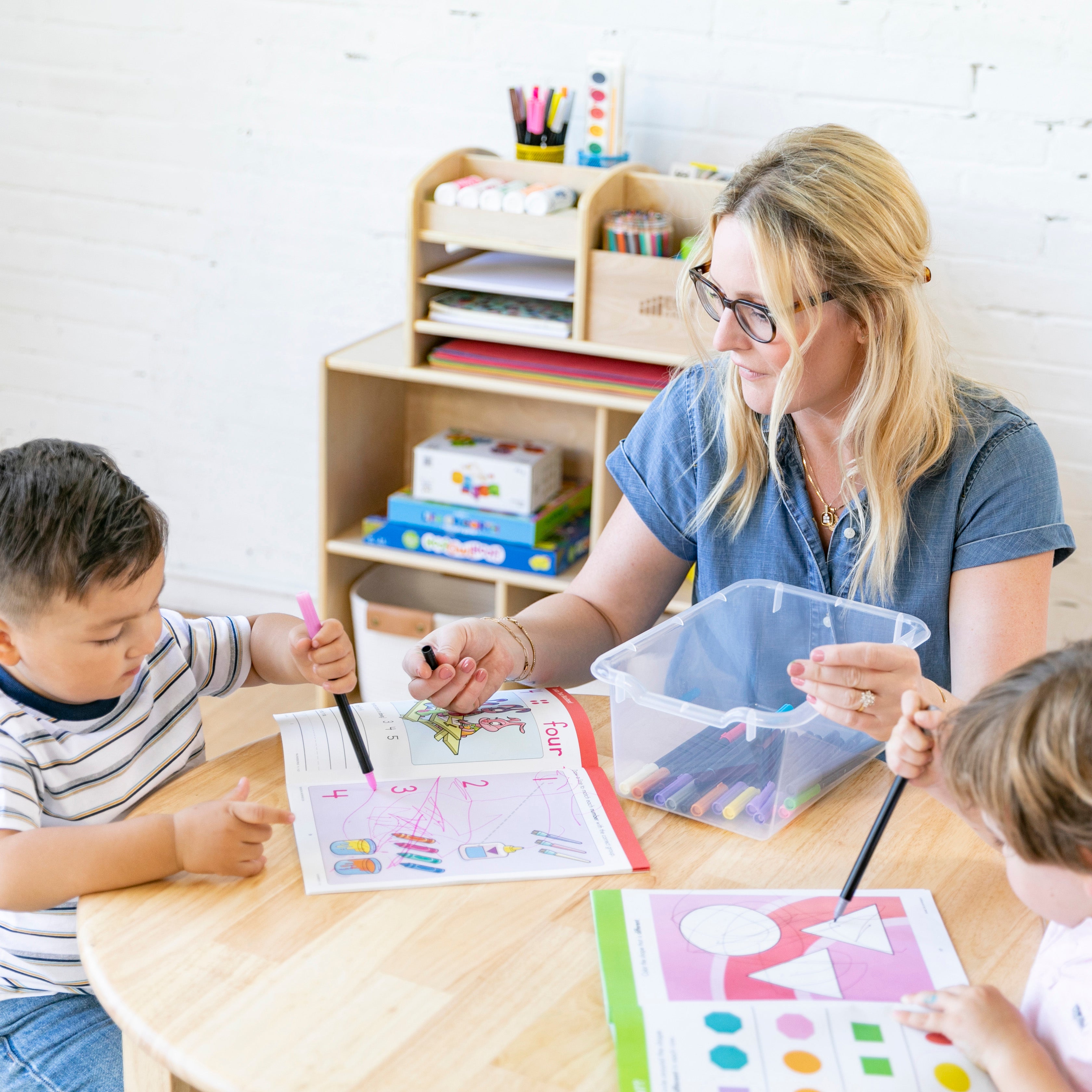 Multi-Section Mobile Cabinet with Scoop Front Storage Bins