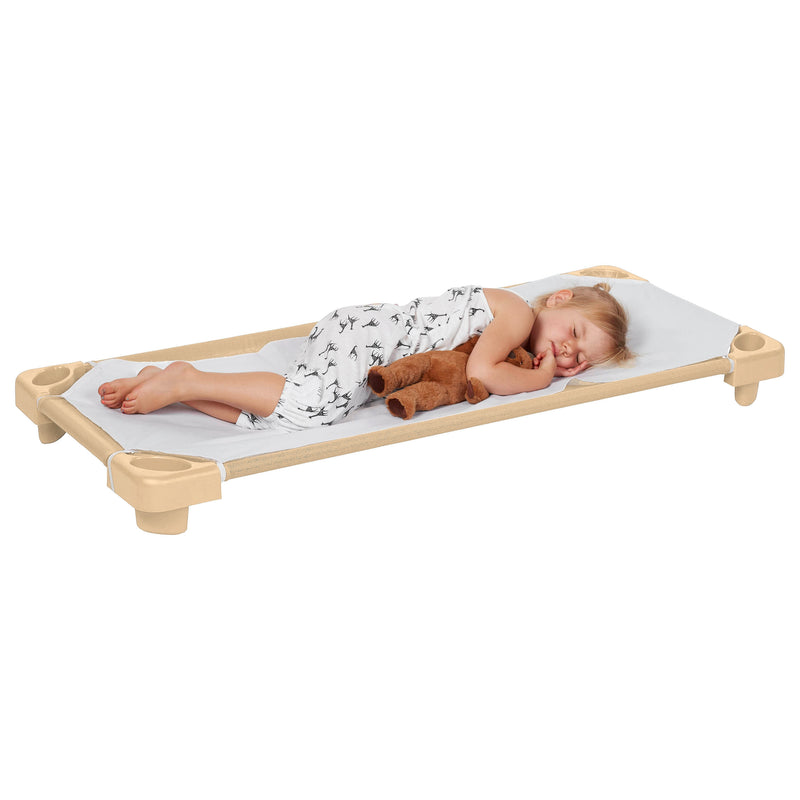 ECR4Kids Stackable Kiddie Cot, Children’s Naptime Cot, Ready-to-Assemble, 6-Pack