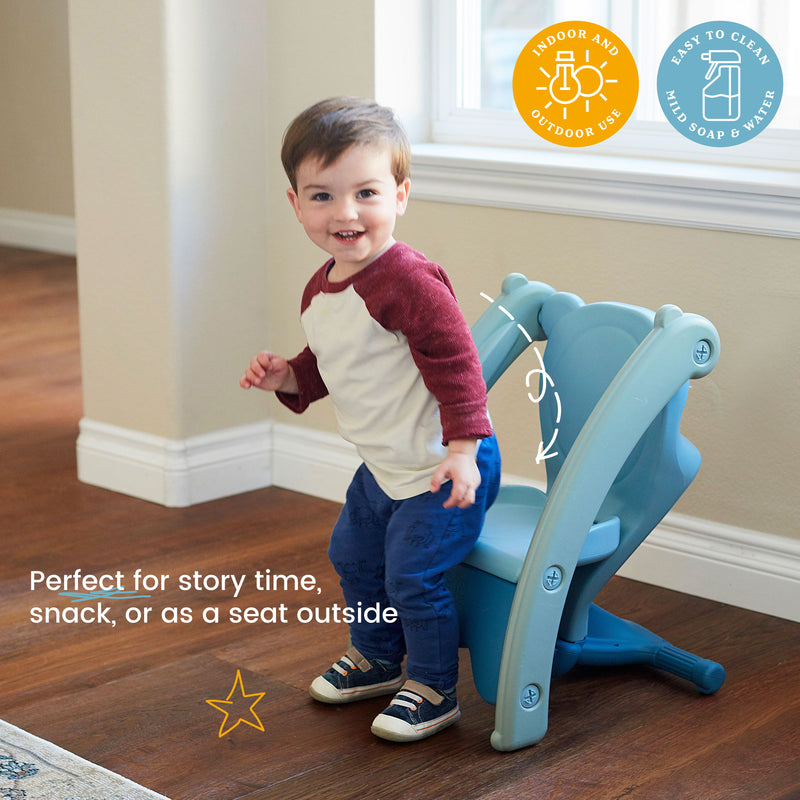 Sit-N-Rock, Two-in-One Chair and Rocker for Kids and Toddlers, Indoor/Outdoor