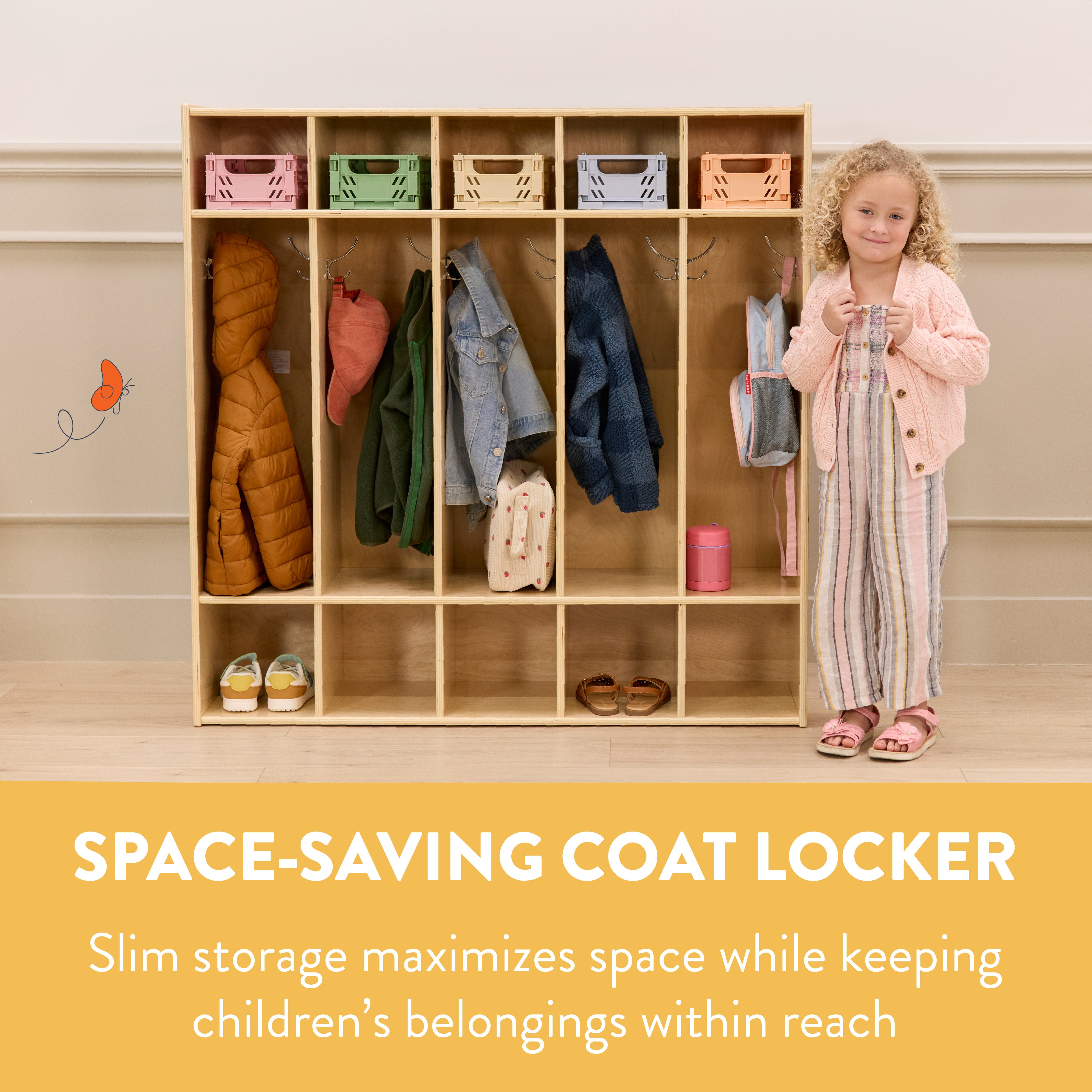 Sleekline 5-Section Storage Coat Locker