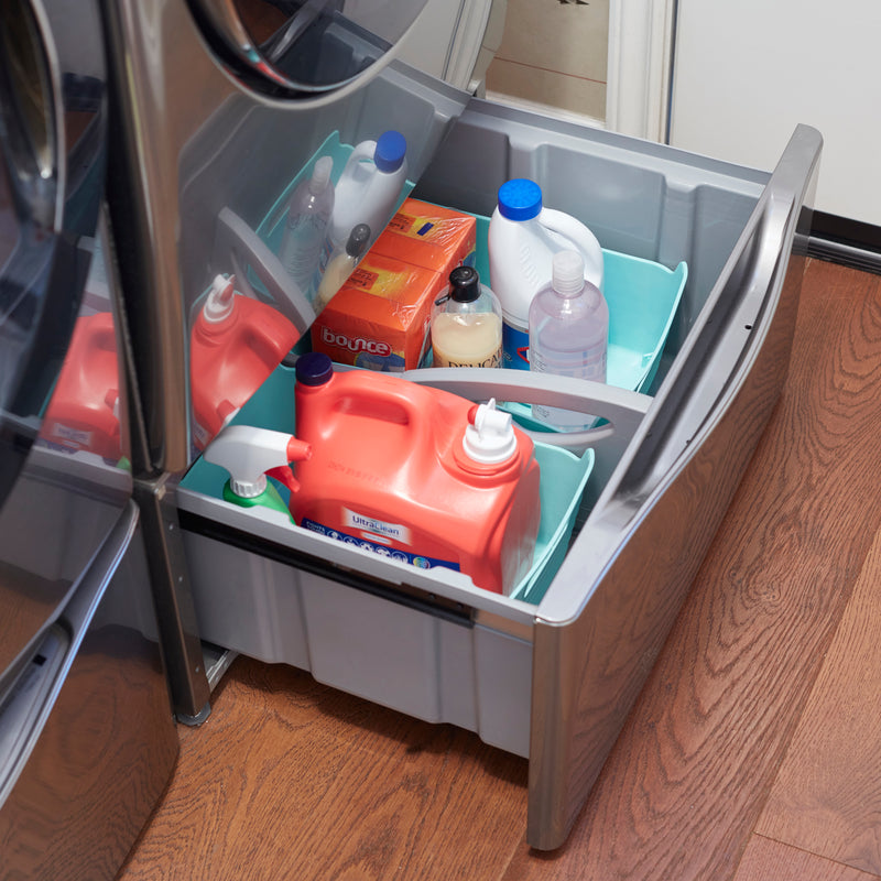 Bendi-Bins with Handles, Flexible Plastic Storage Baskets, 14.6in x 11.4in, 6-Piece