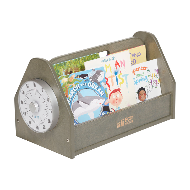 Double-Sided Book Caddy with Countdown Timer and Carry Handle