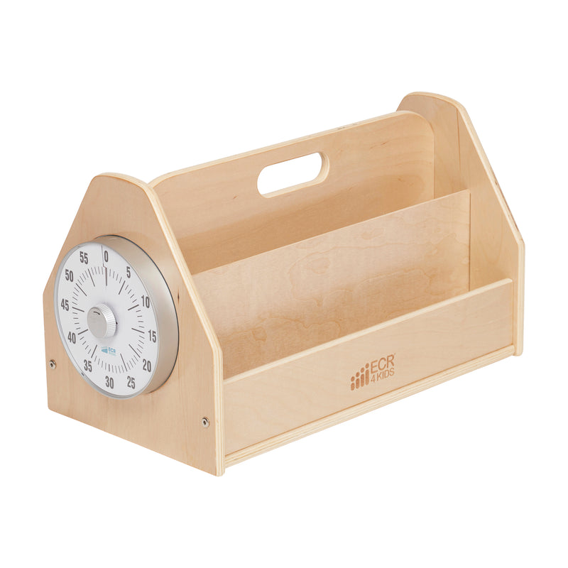 Double-Sided Book Caddy with Countdown Timer and Carry Handle