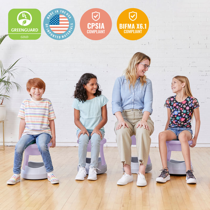 Storage Wobble Stool, Active Learning Chair, Flexible Seating, 15in Seat Height