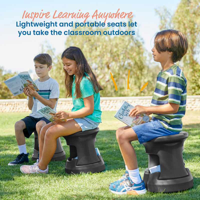Storage Wobble Stool, Active Learning Chair, Flexible Seating, 15in Seat Height