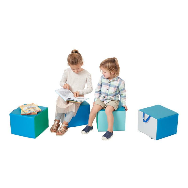 SoftZone Children's Cozy Cubes, Flexible Seating, 4-Pack