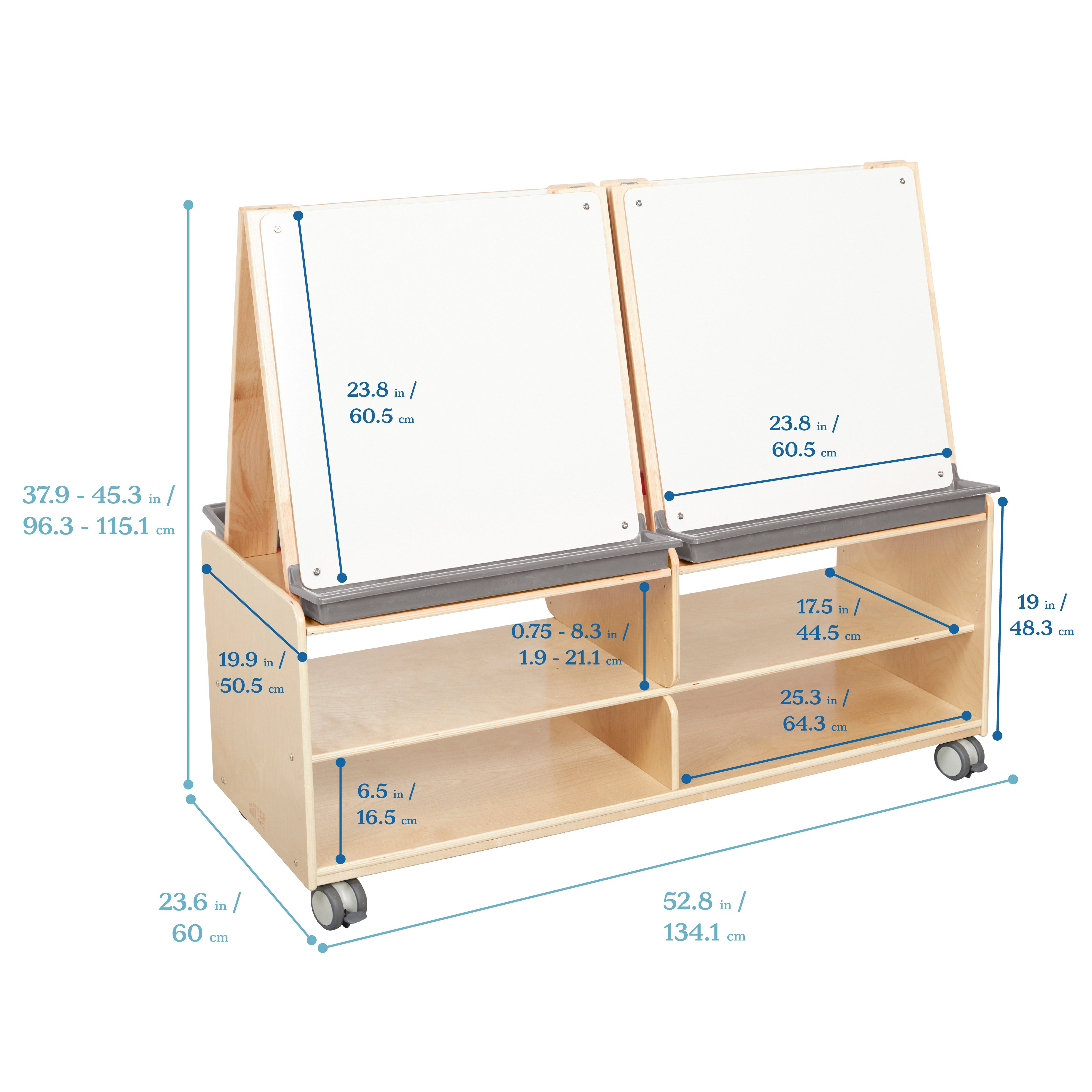 4-Station Art Easel with Storage