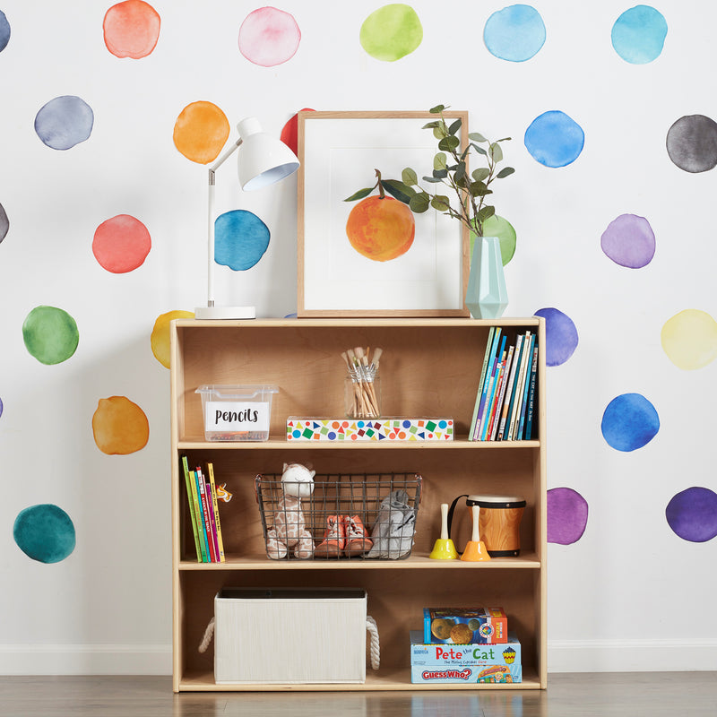 Streamline 2-Shelf Storage Cabinet with Back, 36in High