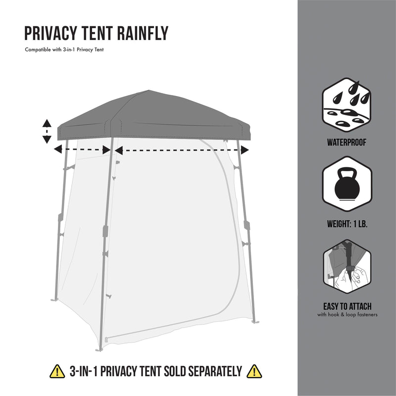 Privacy Tent Rainfly, Outside Canopy