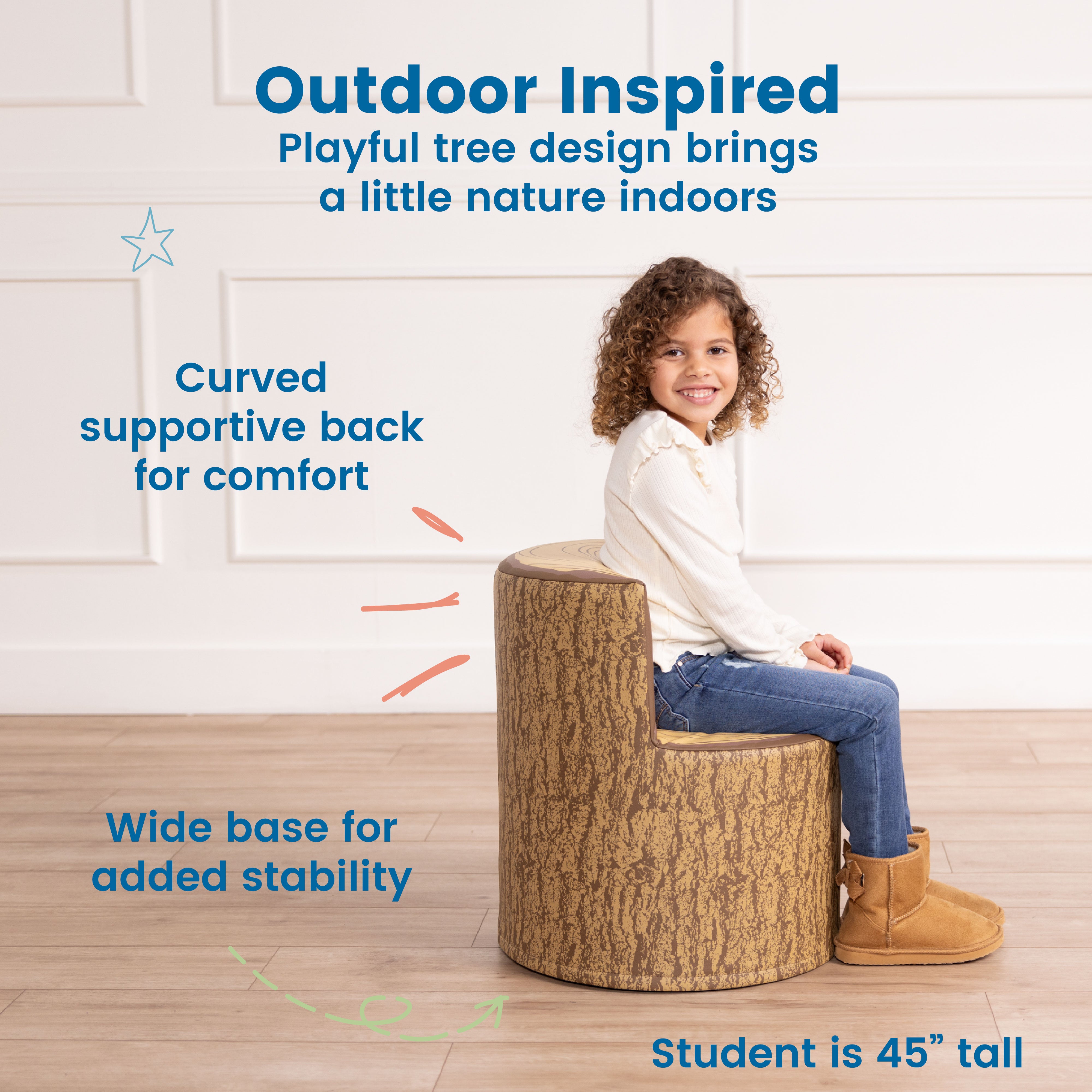 Tree Log Chair, Flexible Seating