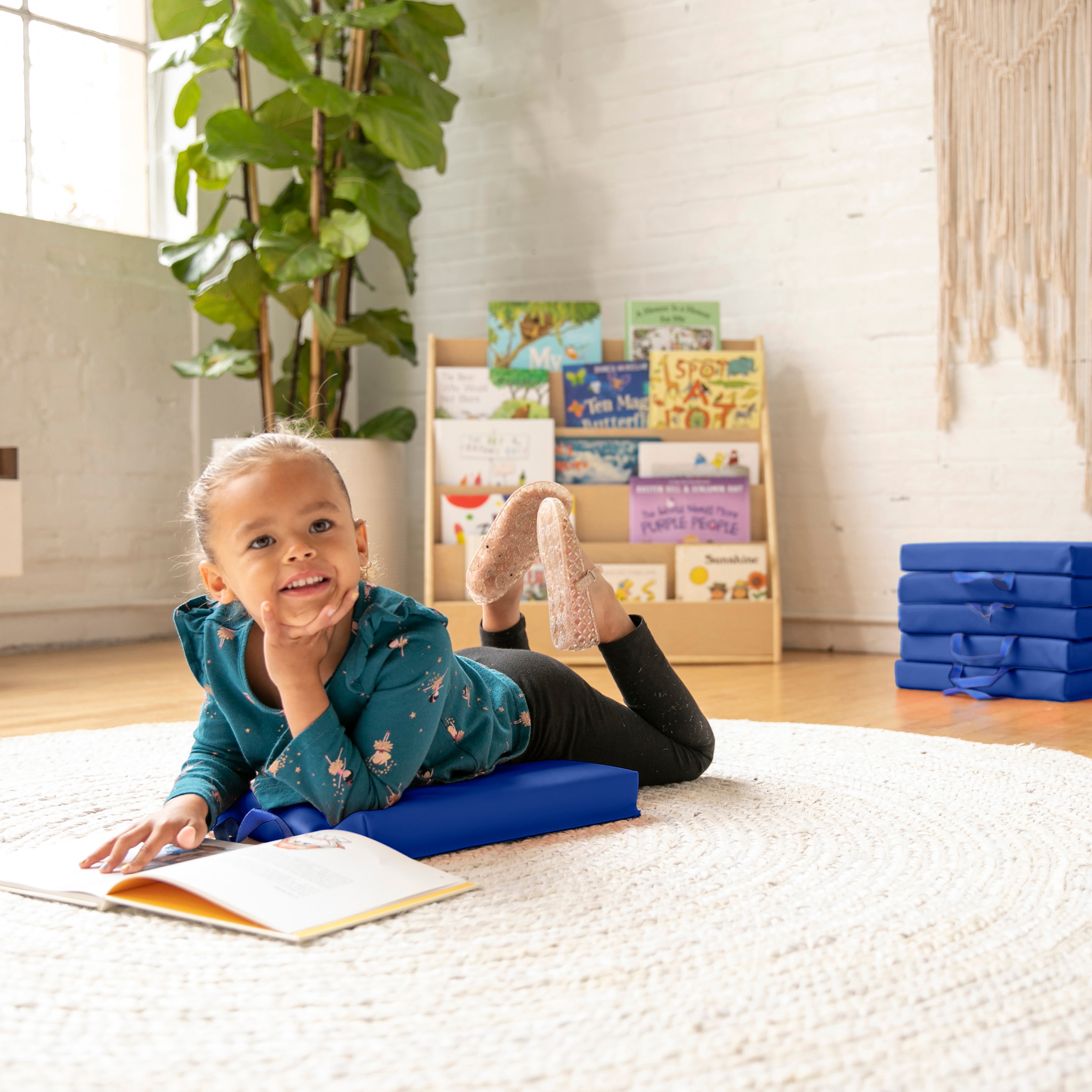 Square Floor Cushions with Handles, Classroom Flexible Seating, 6-Piece