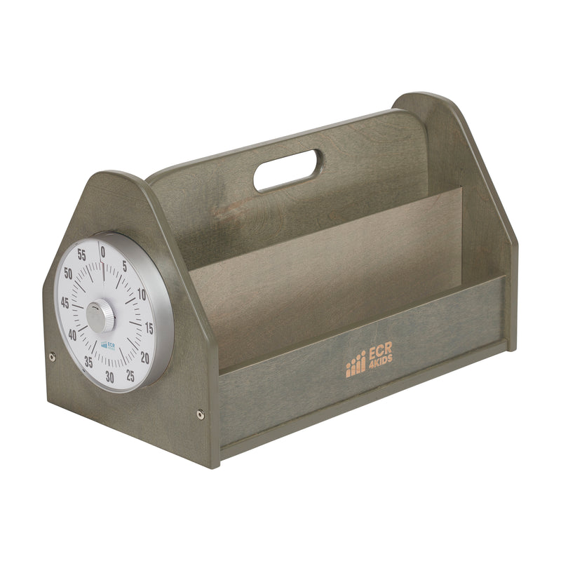Double-Sided Book Caddy with Countdown Timer and Carry Handle