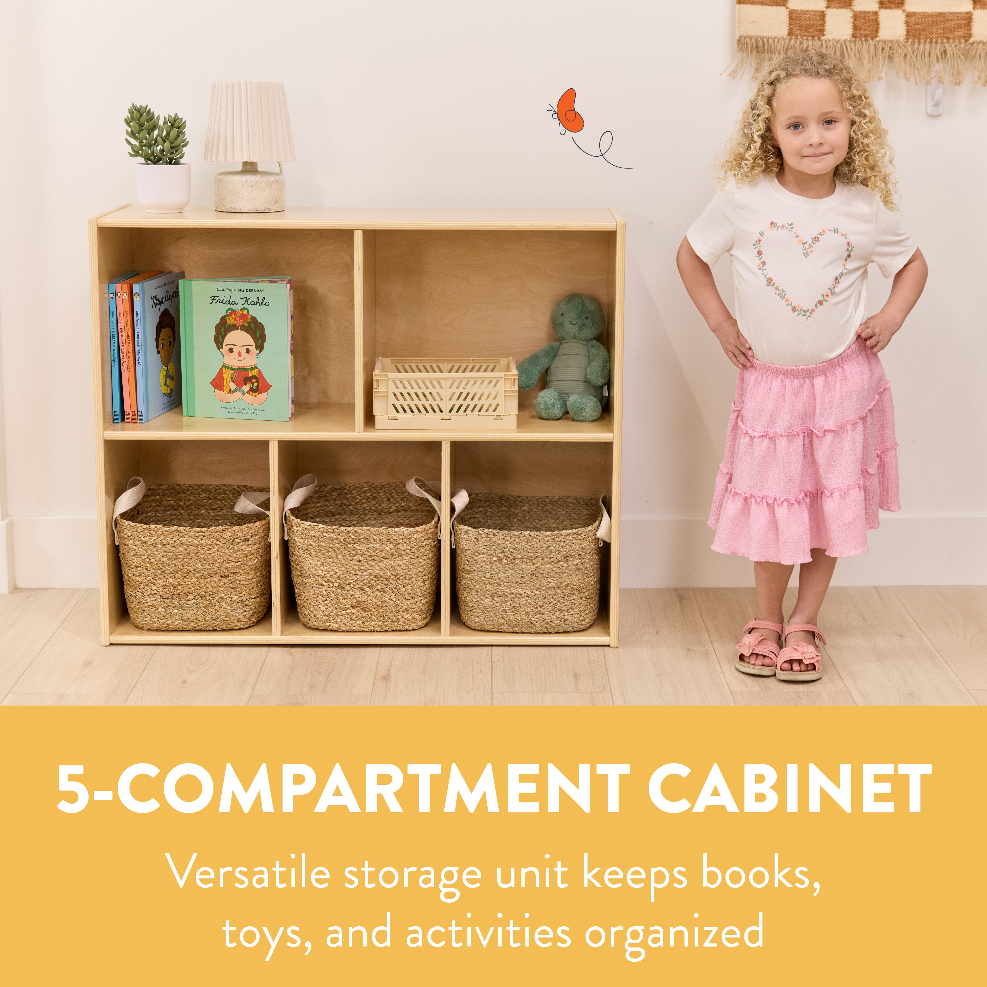 Sleekline 5-Compartment Storage Cabinet, Builder
