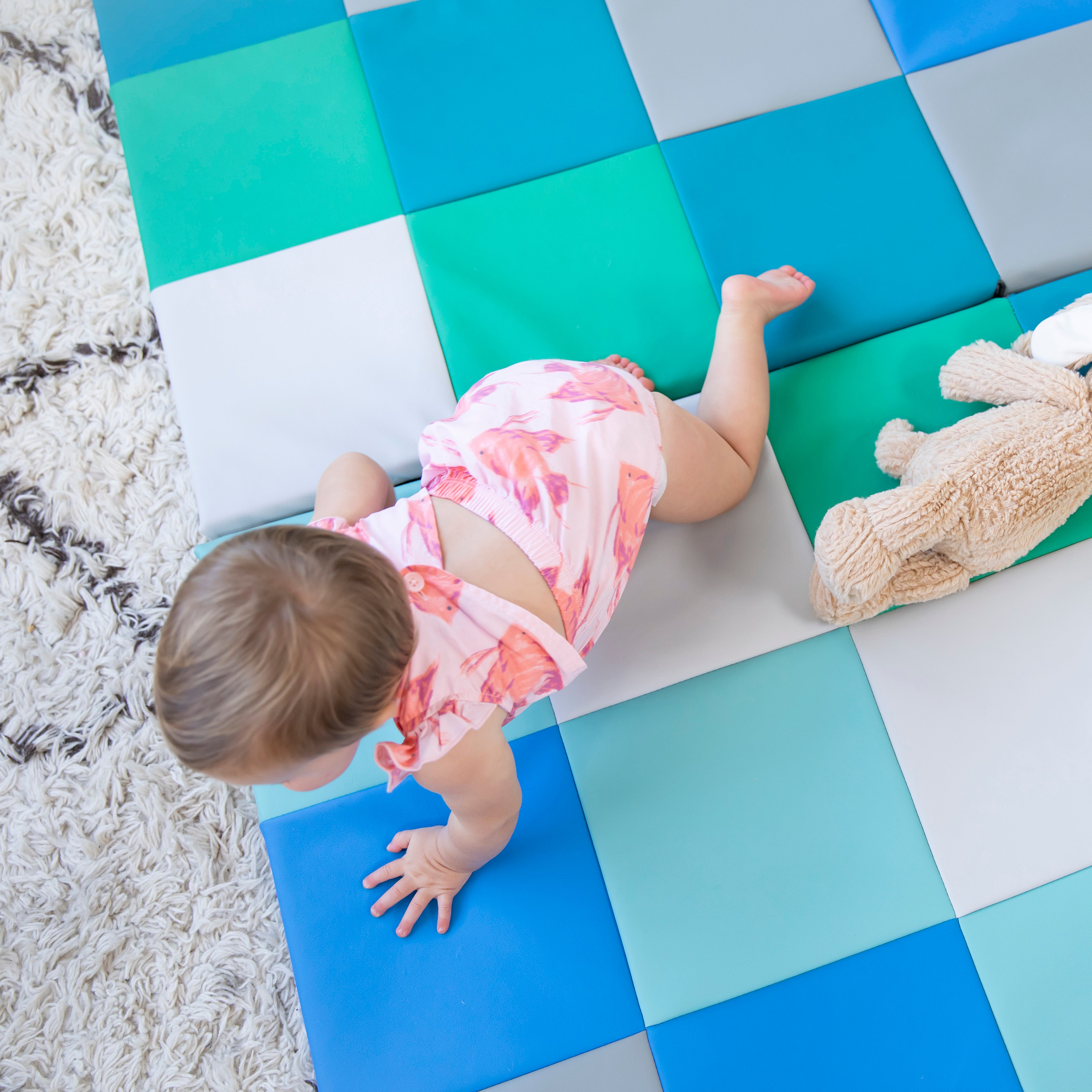 Patchwork Activity Mat and Toddler Blocks, 13-Piece