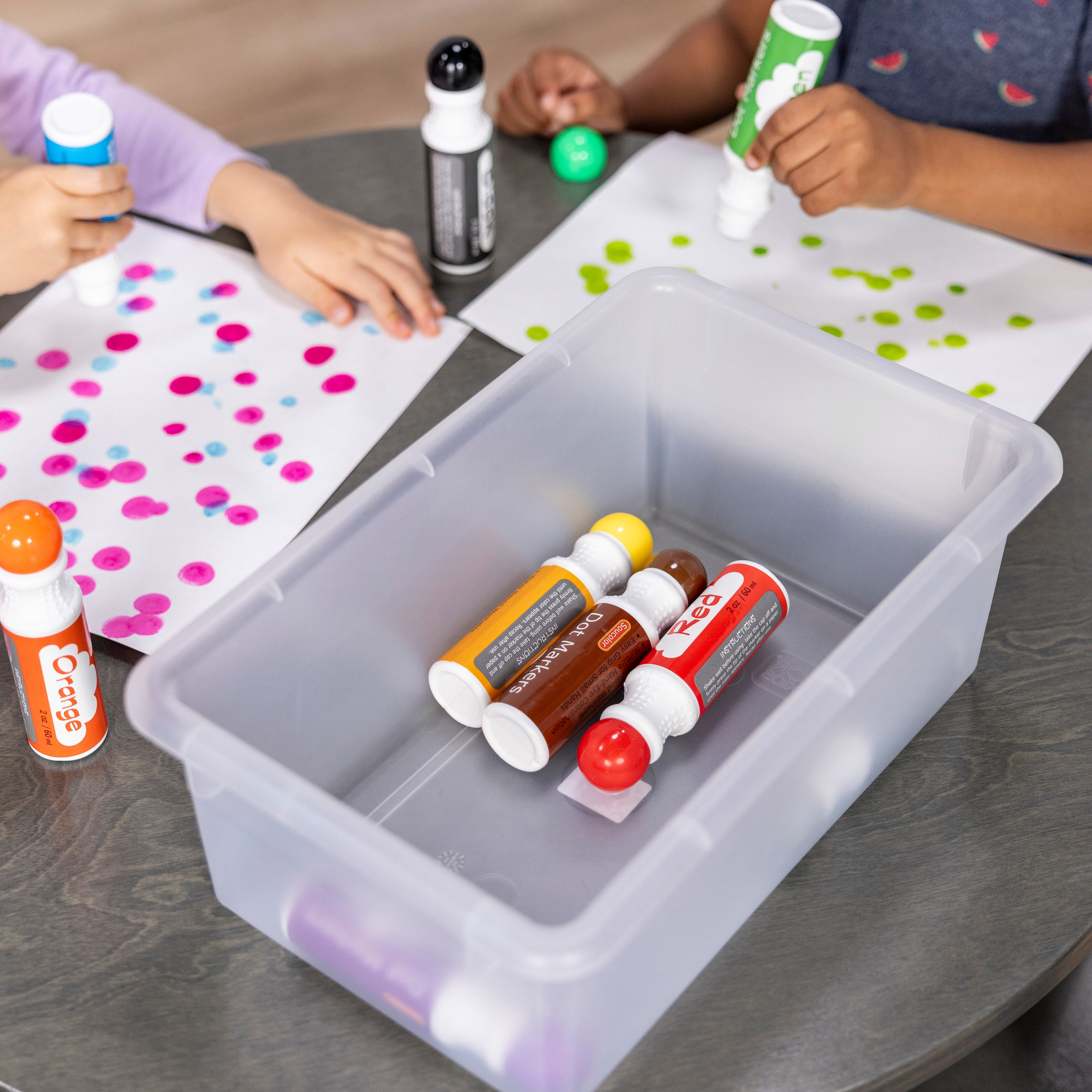 20-Compartment Mobile Storage Tower with Cubby Bins with Lids, 5x4, Grey Wash, Classroom Furniture