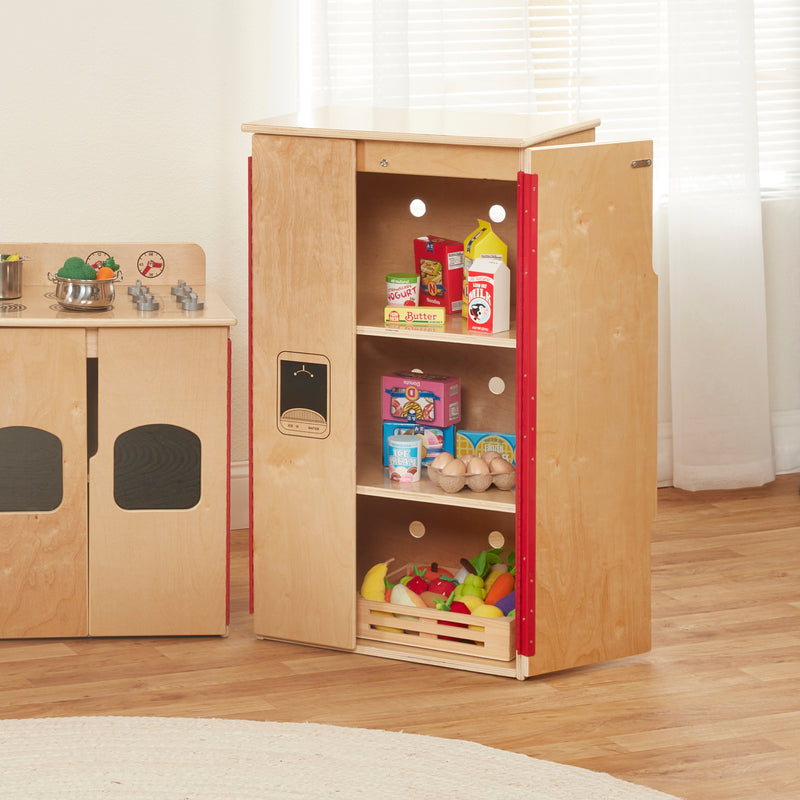 Play Kitchen Refrigerator, Wooden Playset