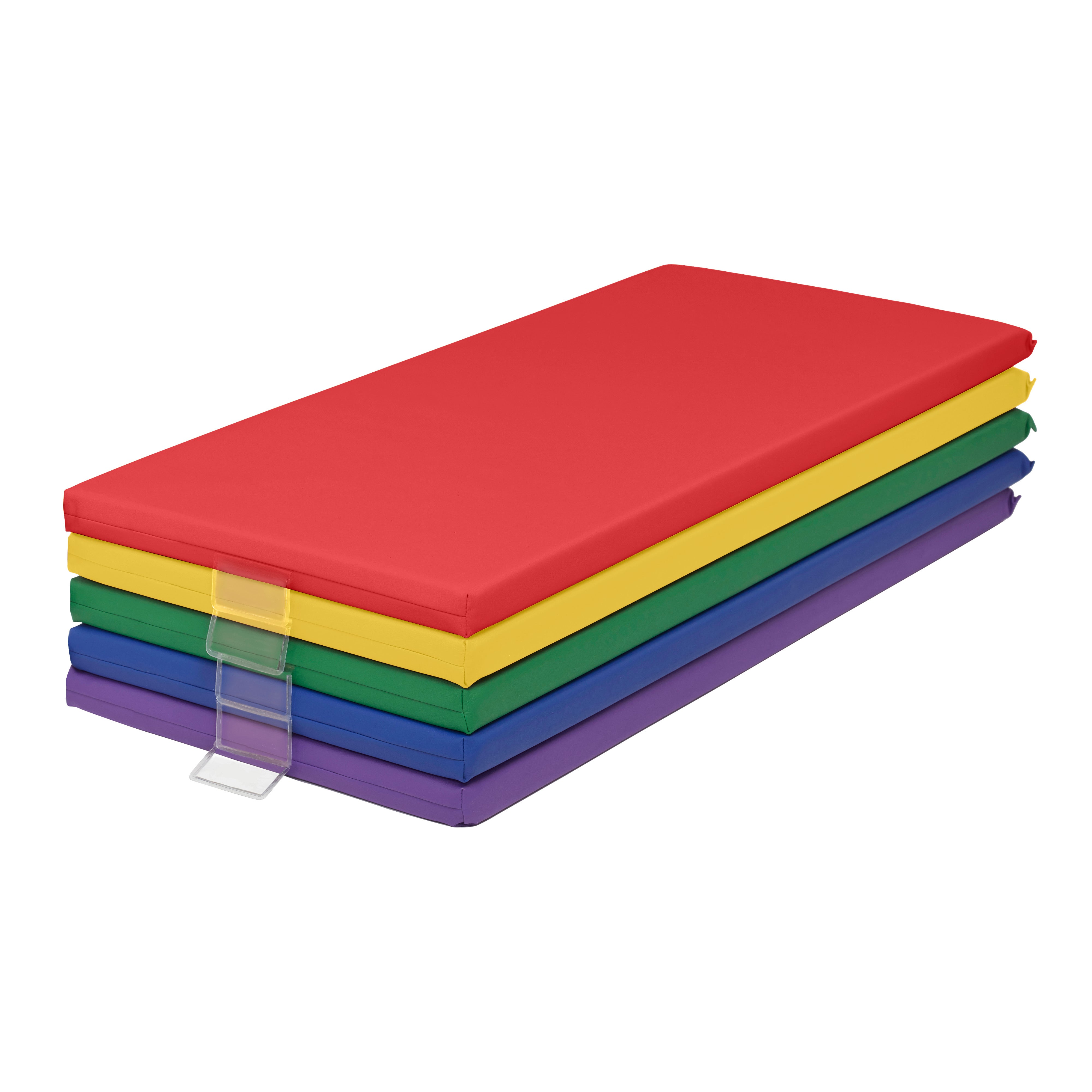 Colorful Nap Mats with Name Tags, 5-Piece