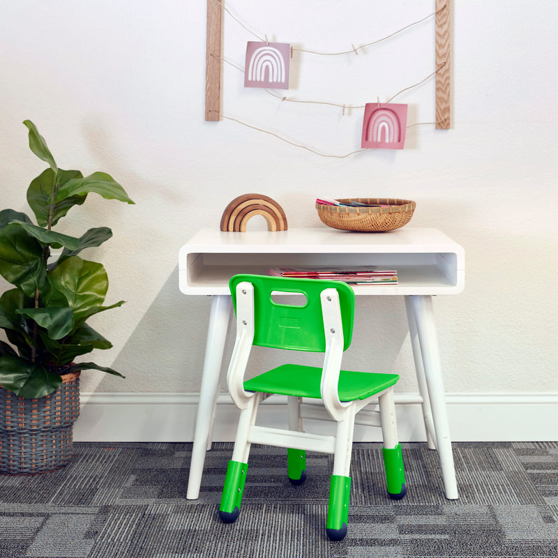 Adjustable Height Plastic Classroom Chairs, 2-Pack