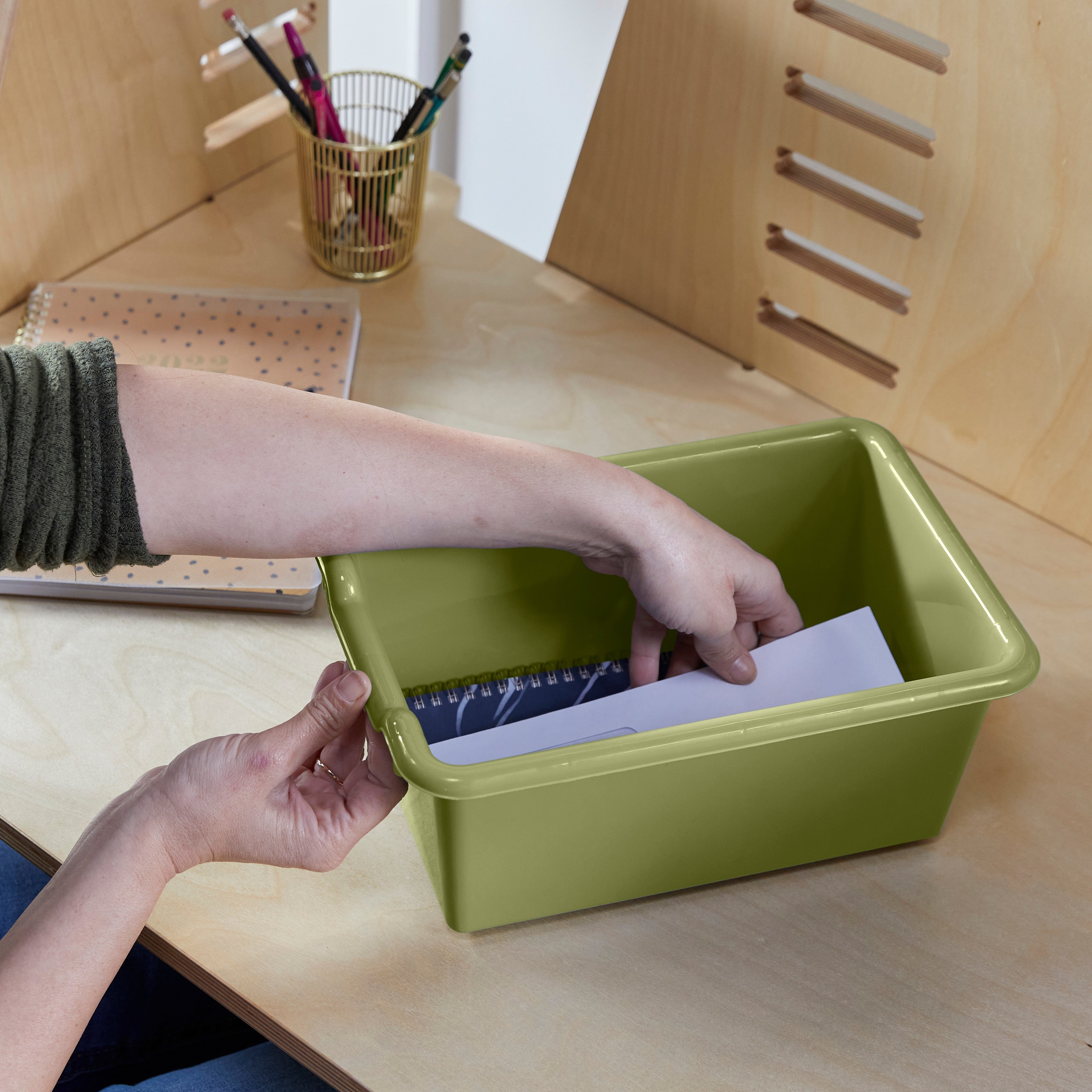 Scoop Front Storage Bins, Multipurpose Organization, 15-Pack