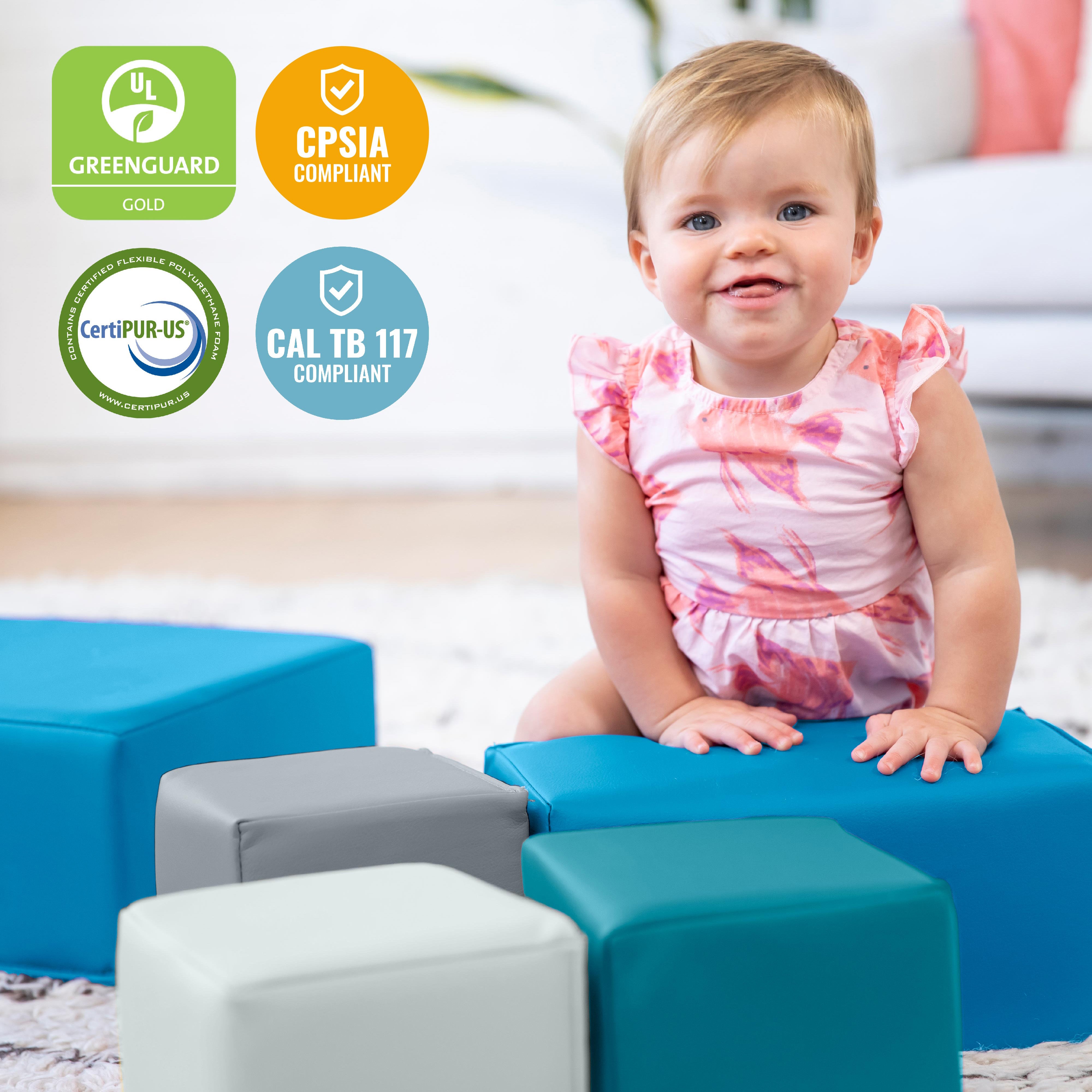 Toddler Foam Building Blocks, Foam Playset, 7-Piece