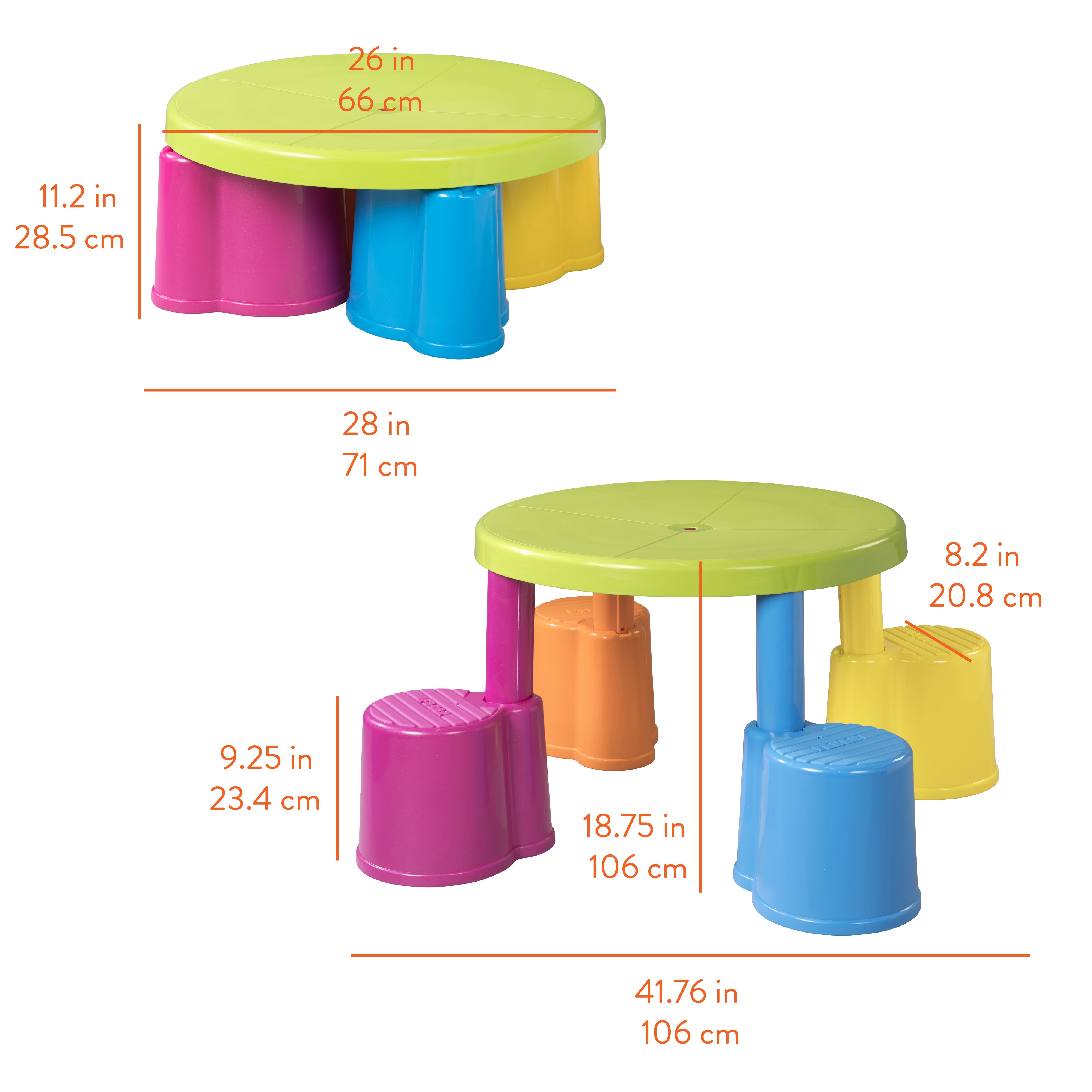 Swivel & Sit Kids Table and Stools Set