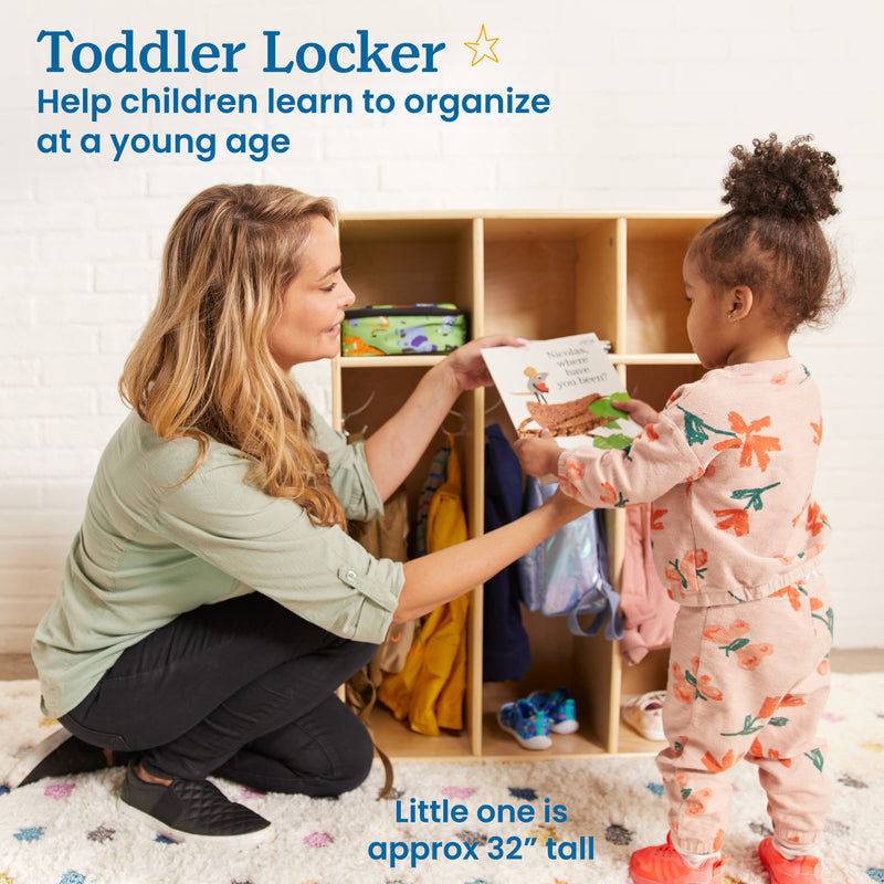 Streamline 3-Section Toddler Coat Locker, Kids Furniture