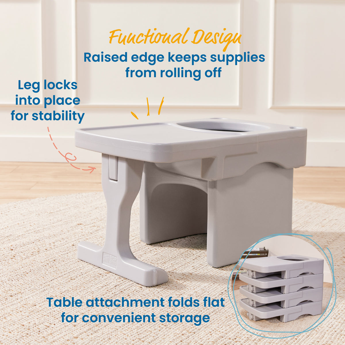 Tri-Me Cube Chair and Desk, 2-Piece