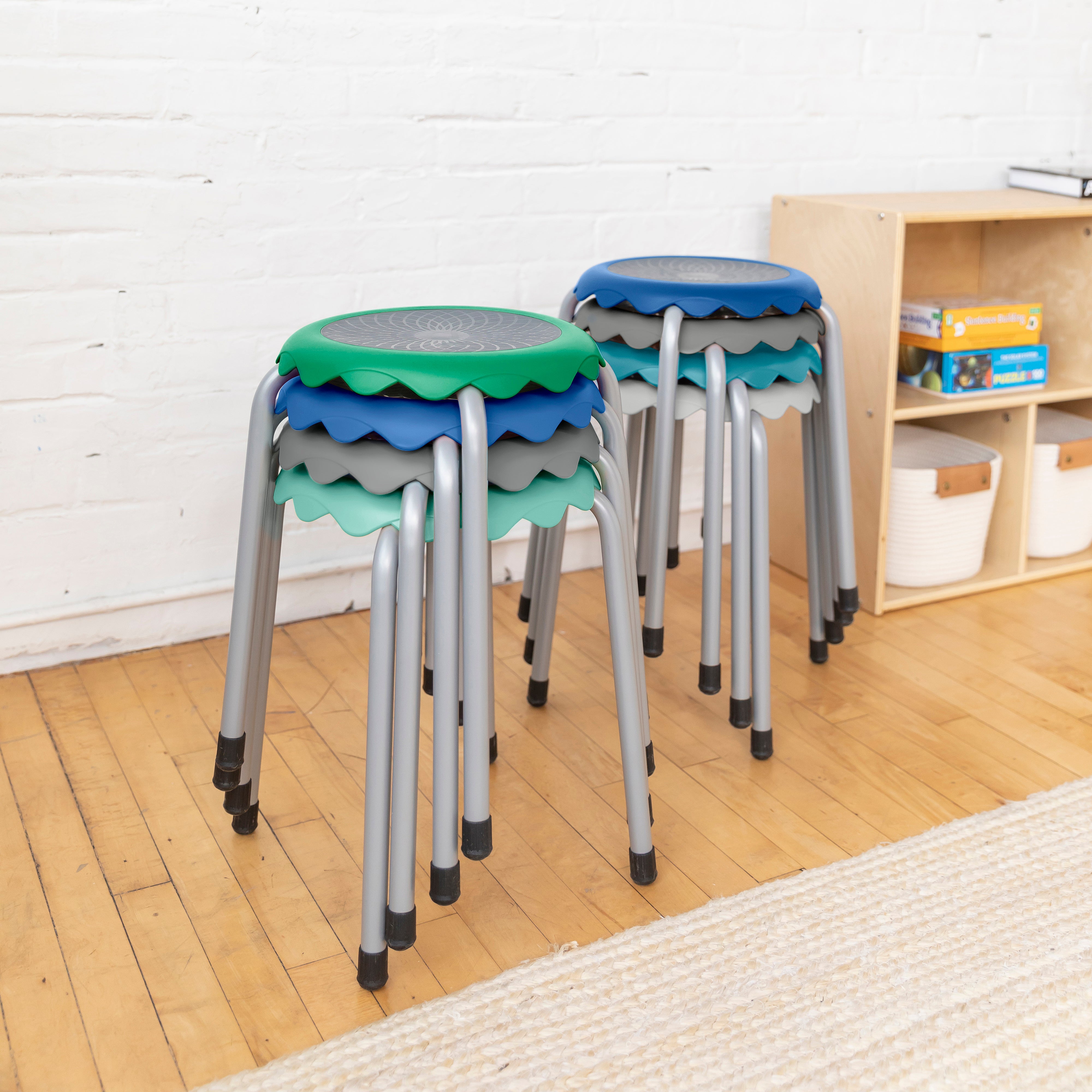 Daisy Stackable Stool Set, 8-Piece