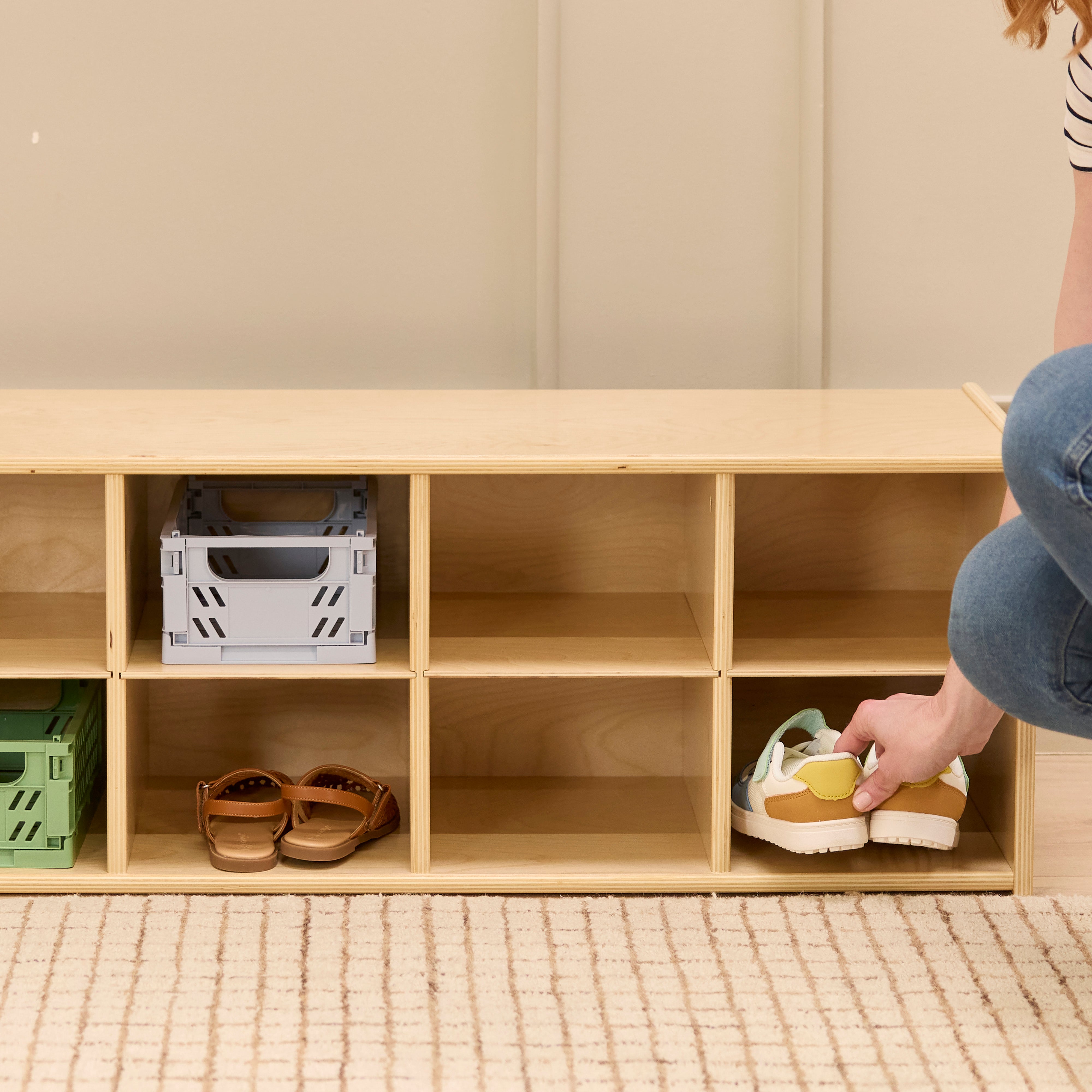 Sleekline 10-Compartment Cubby Storage Cabinet, 2x5