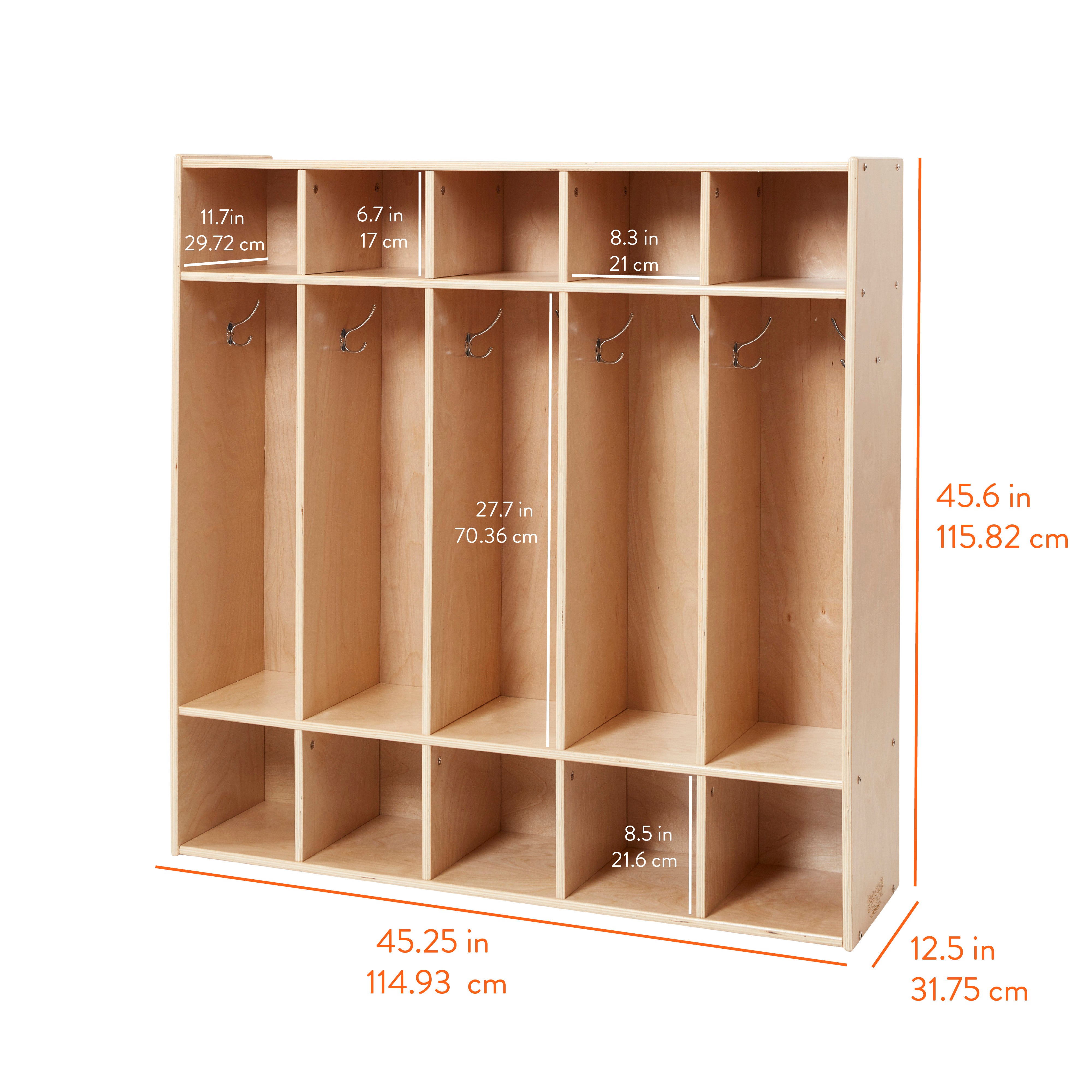 Sleekline 5-Section Storage Coat Locker