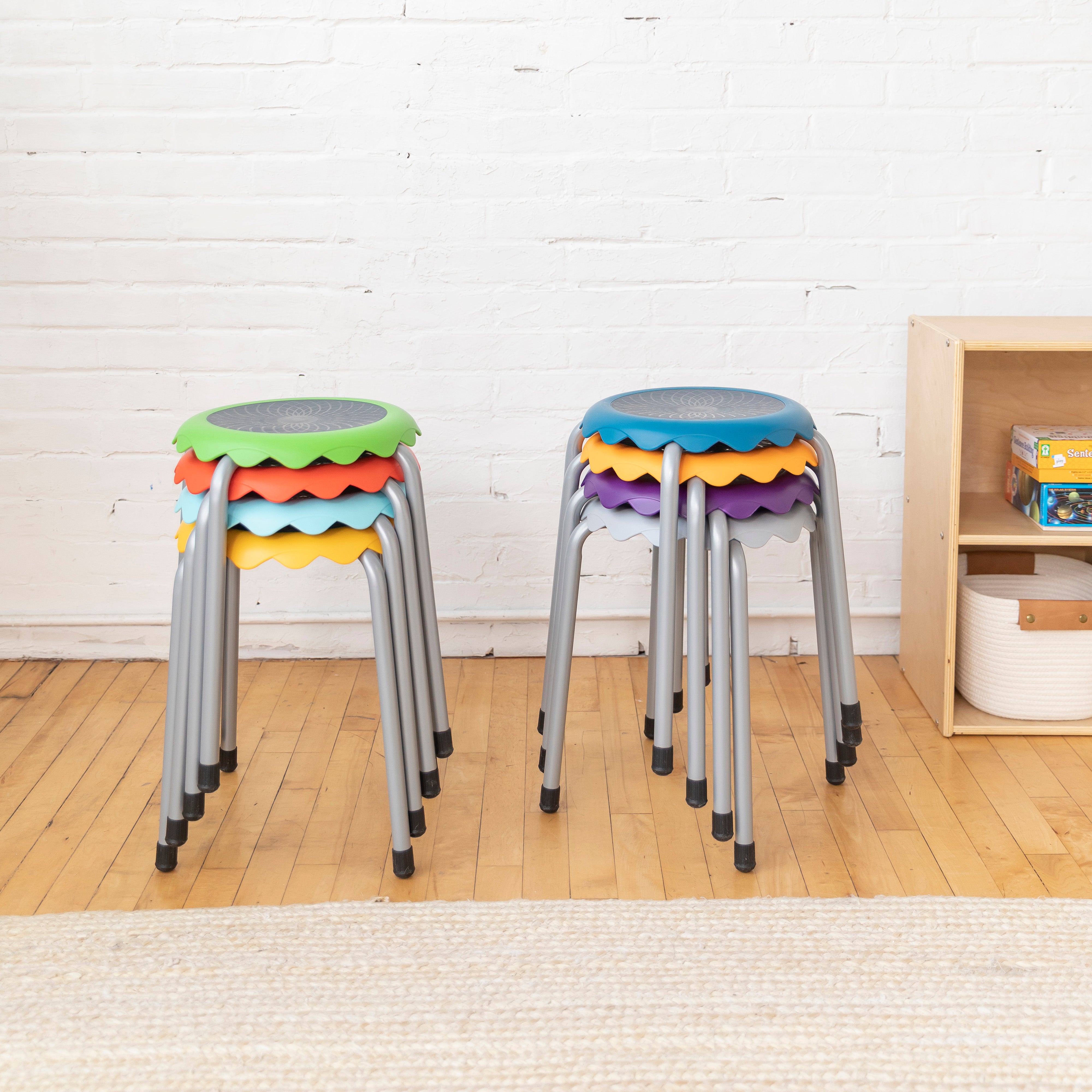 Daisy Stackable Stool Set, 8-Piece