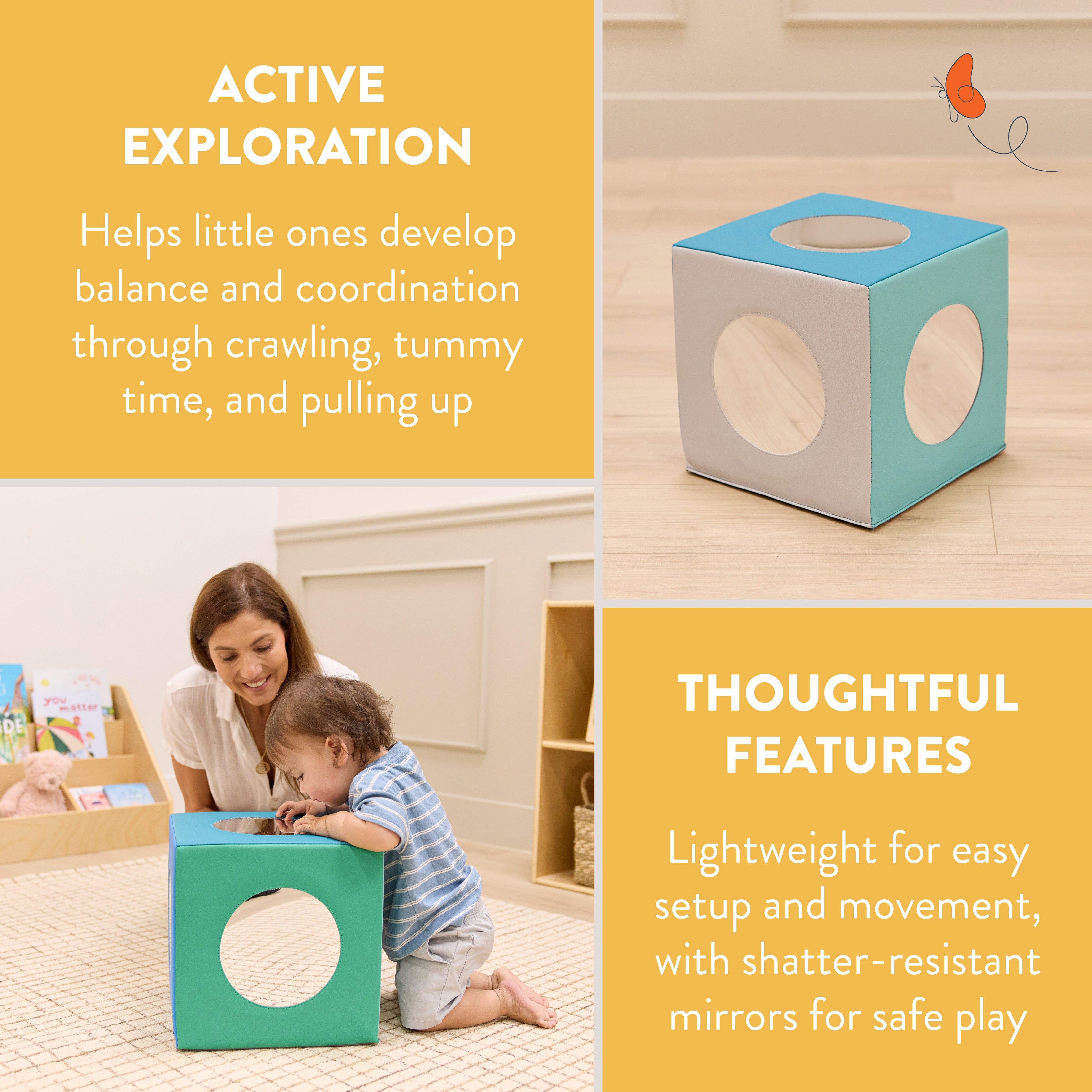 Peek 'n' See Sensory Activity Mirror Cube