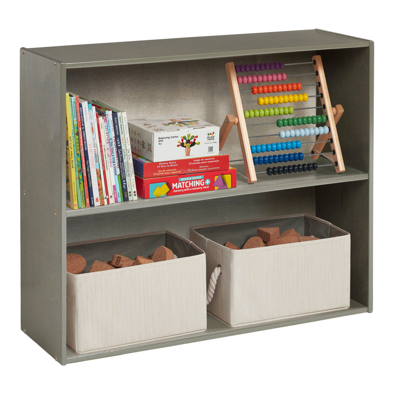 Streamline 2-Shelf Storage Cabinet with Back, 30in High