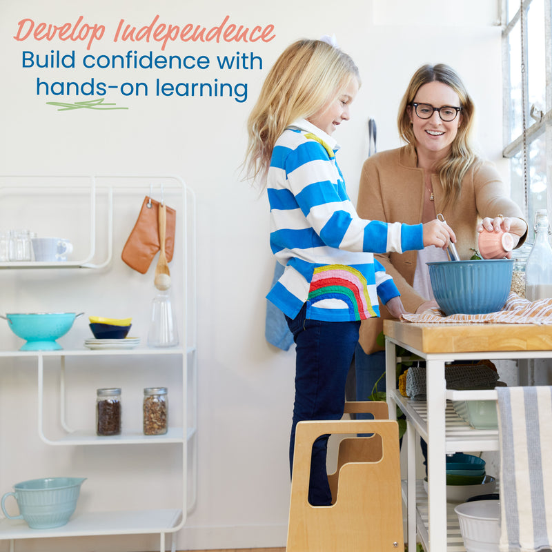 Reach-Up Kids Step Stool with Handles