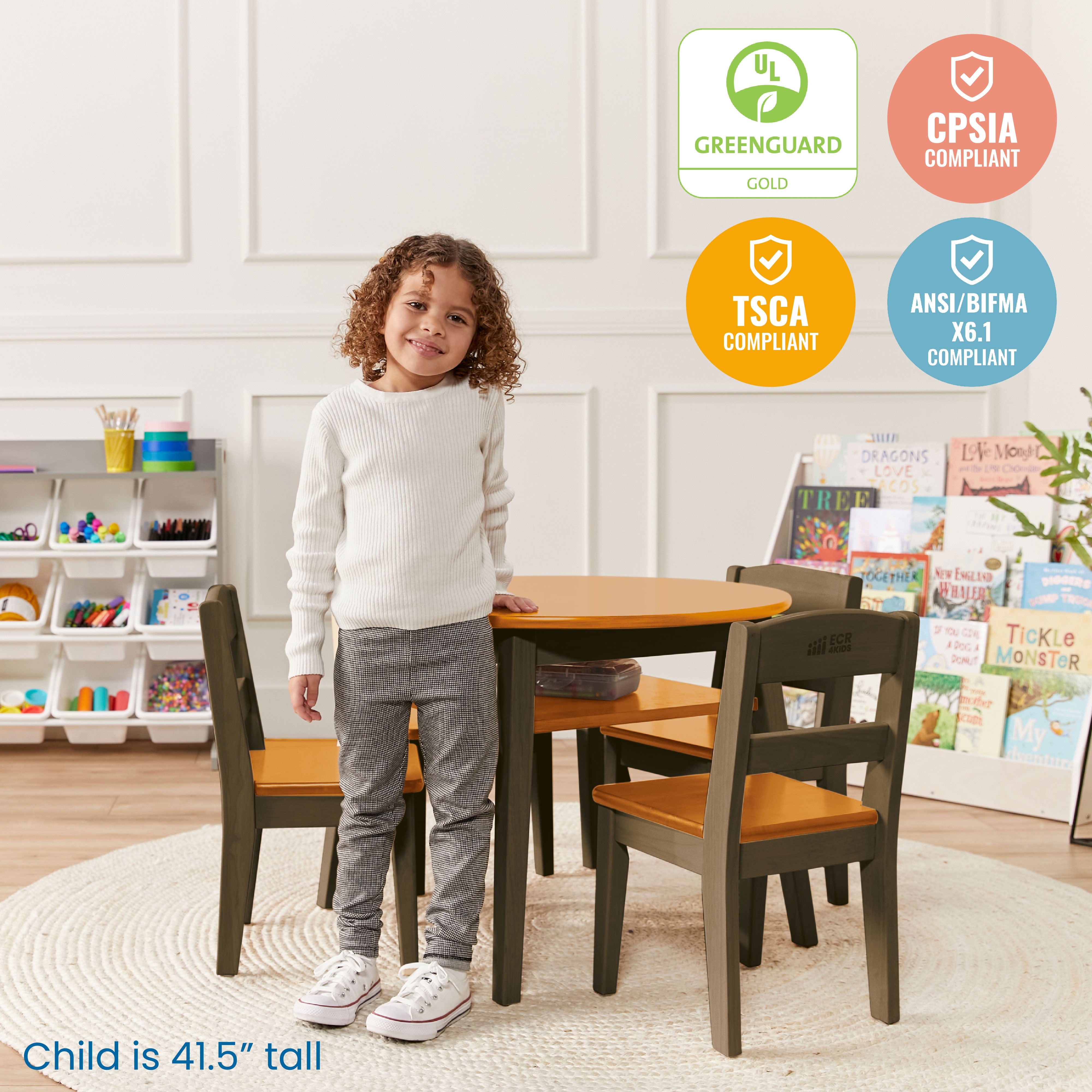 Hideaway Table and Chair Set, 5-Piece