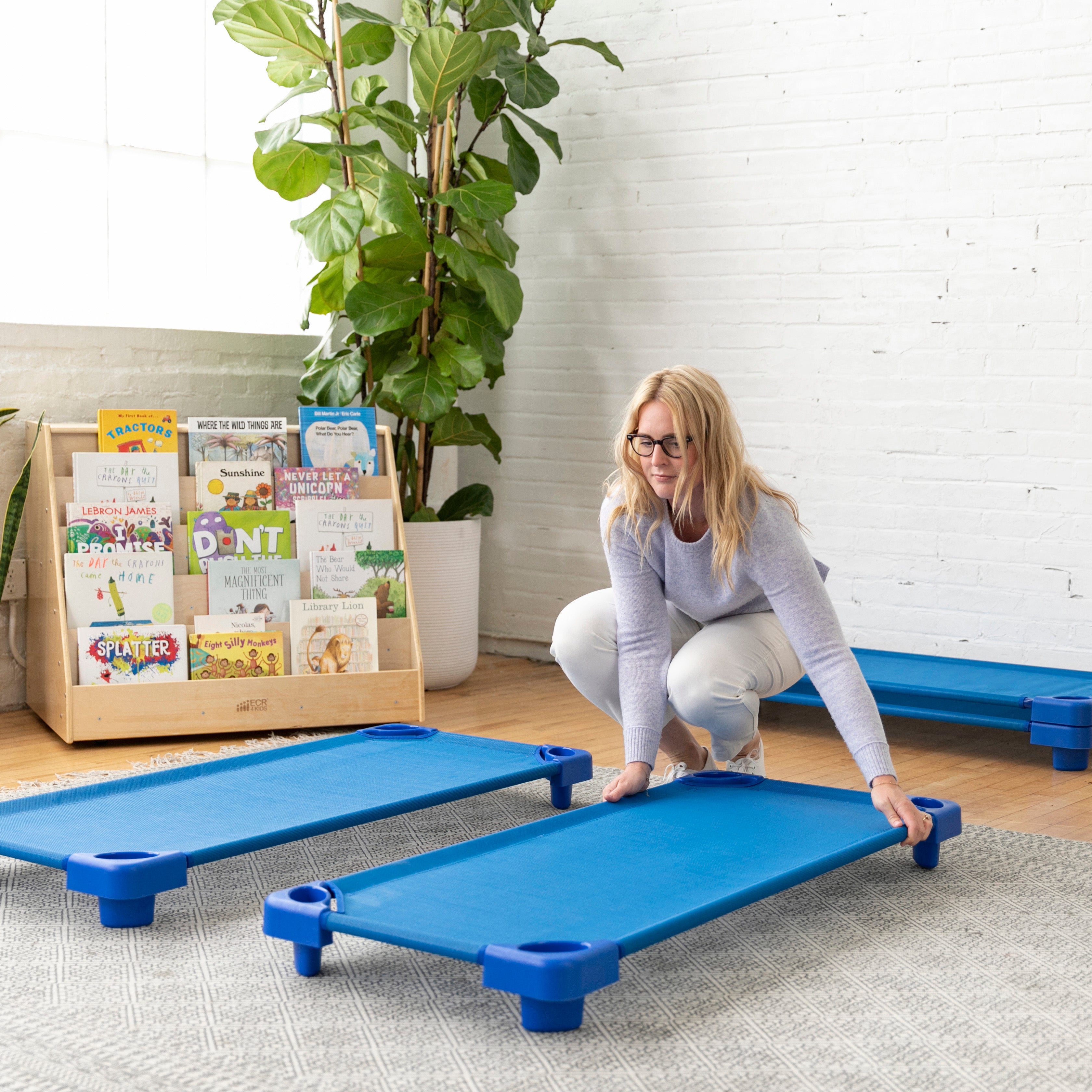 Stackable Kiddie Cots with Trolley, RTA, Standard, 6-Pack