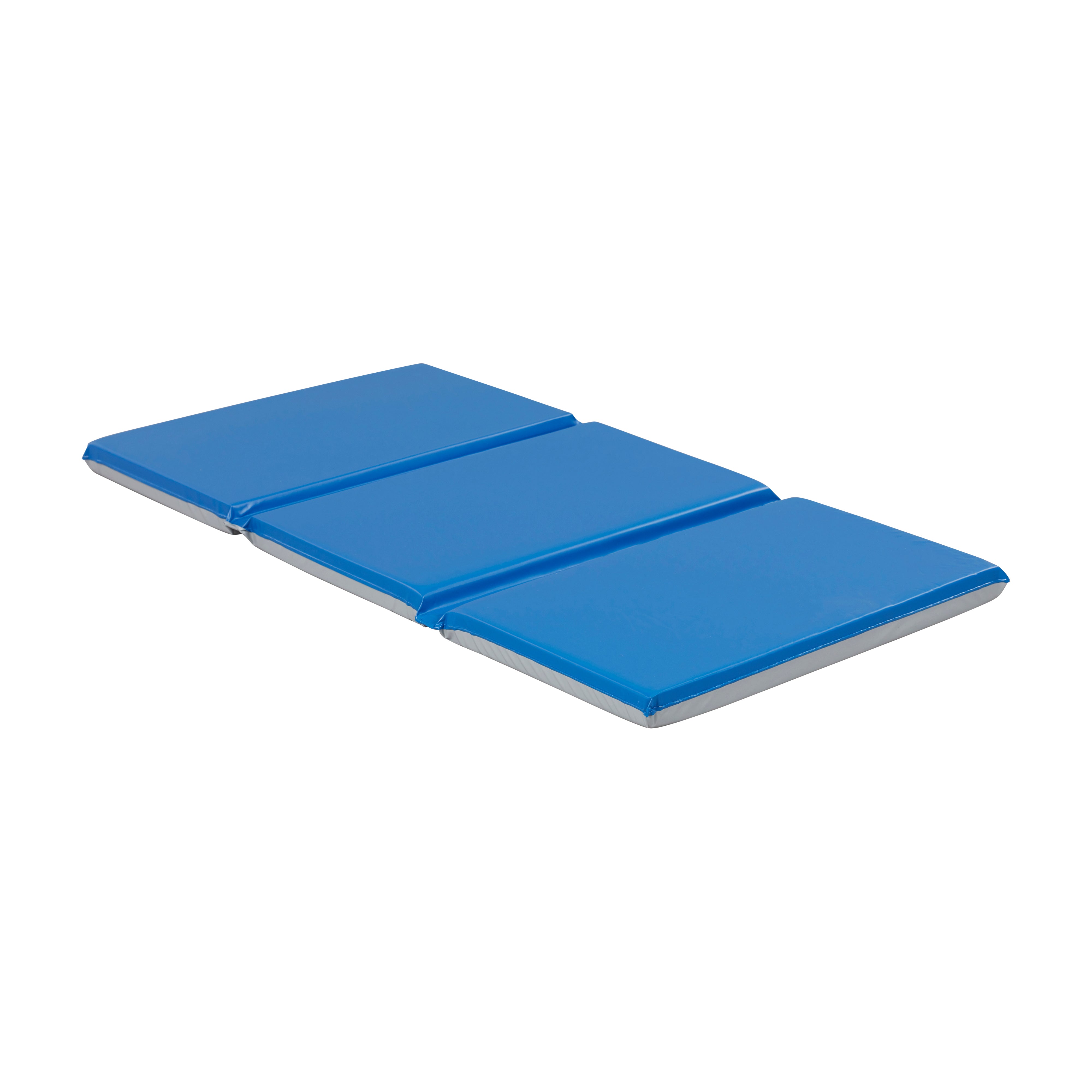 Premium Folding Rest Mat, 3-Section, 2in, Sleeping Pad, Blue/Grey
