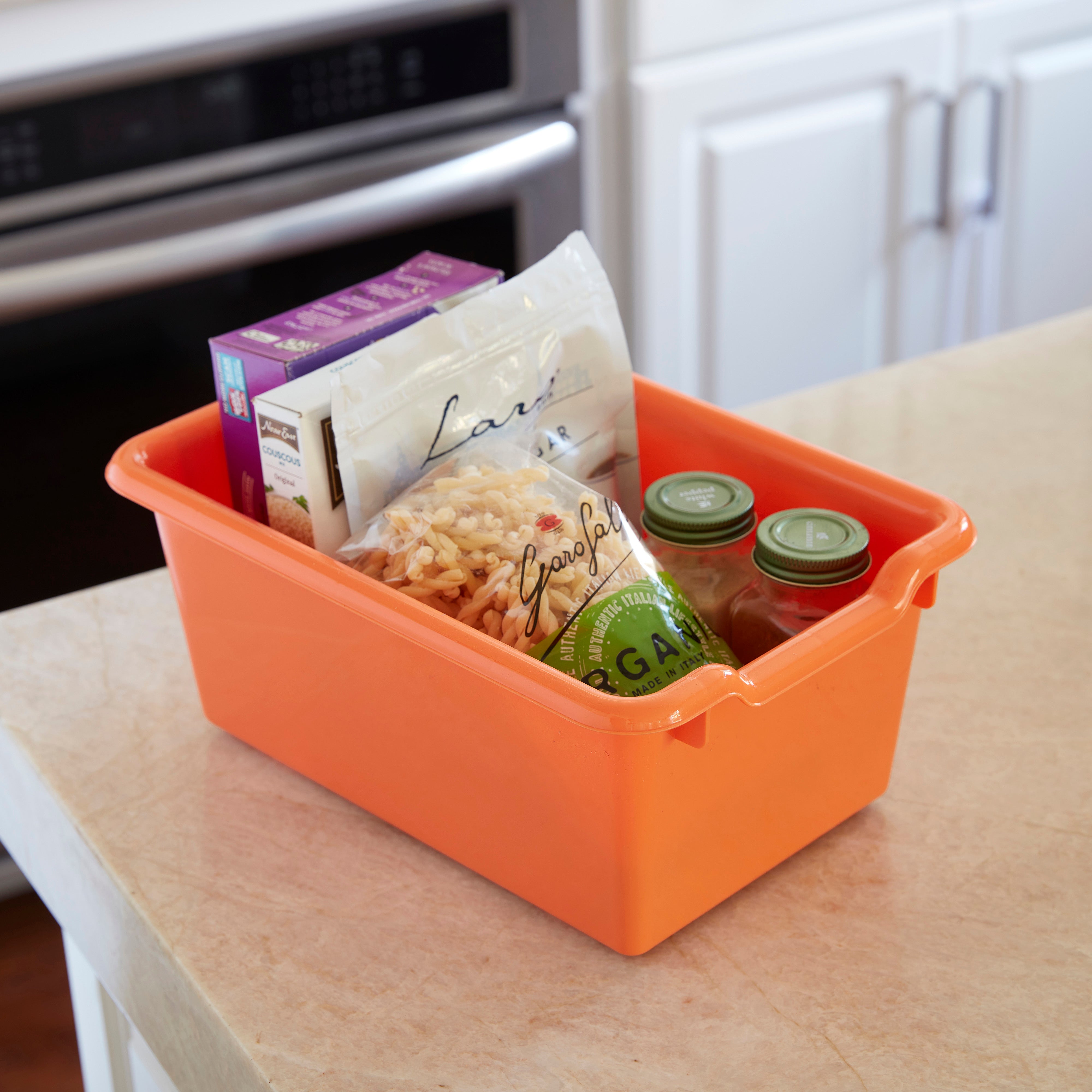 Scoop Front Plastic Storage Bins, 20-Piece