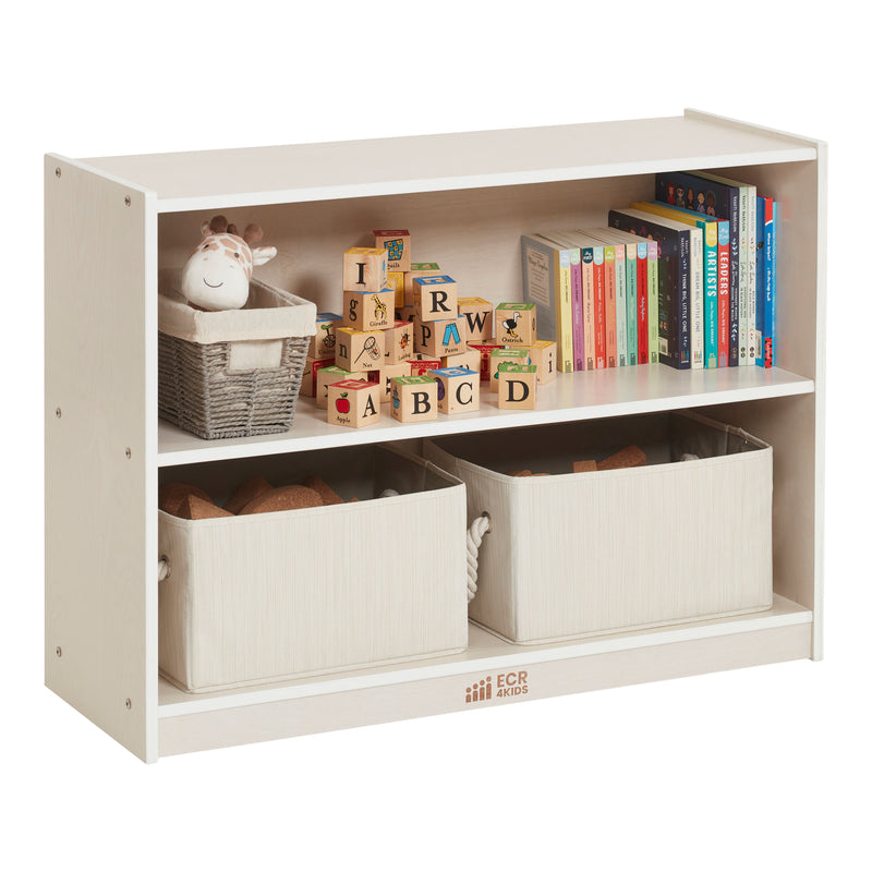 2-Shelf Mobile Storage Cabinet with Back