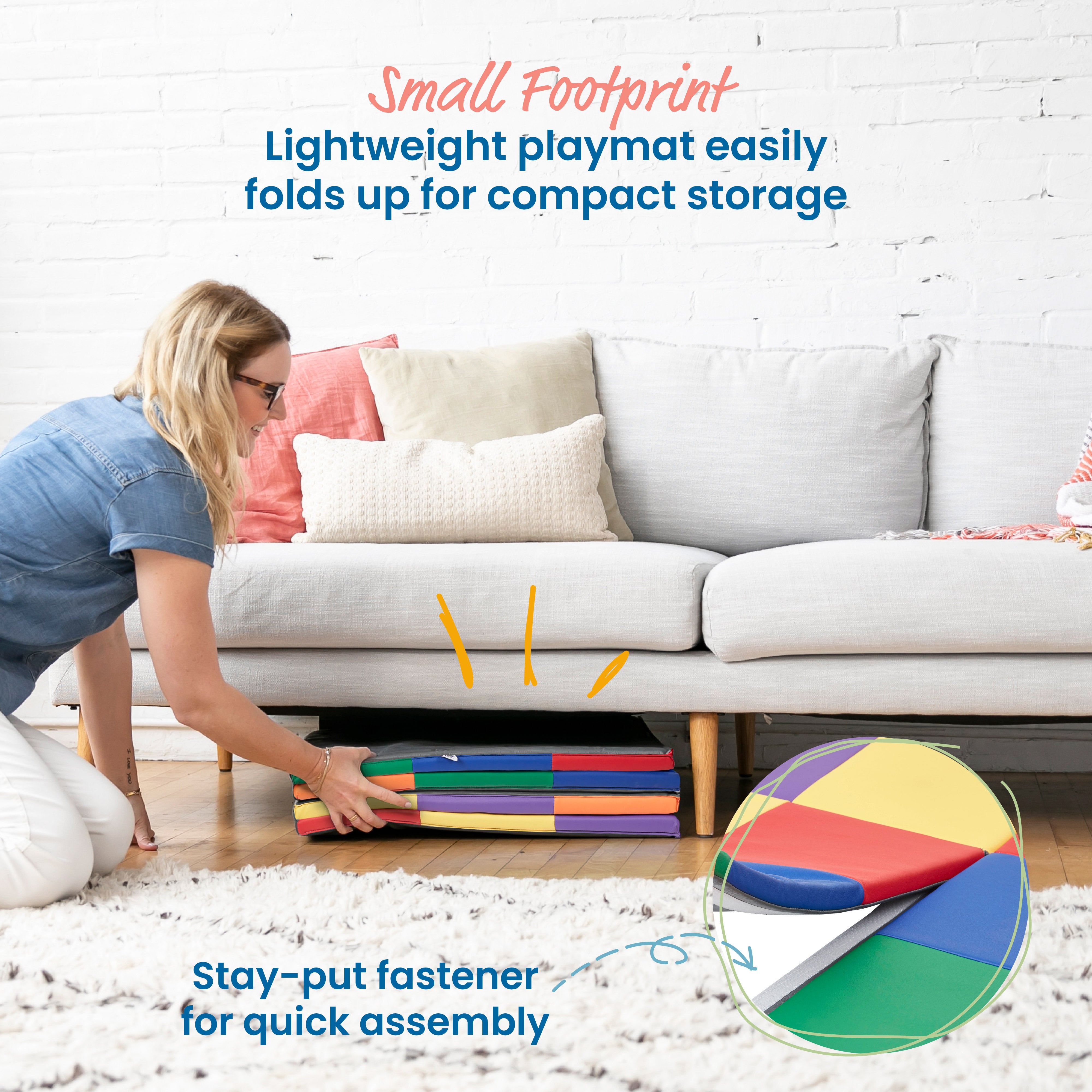 Patchwork Activity Mat and Toddler Blocks, 13-Piece