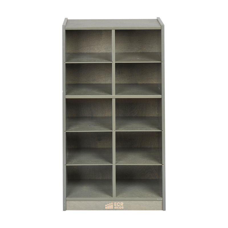 10 Cubby Mobile Tray Storage Cabinet, 5x2, Classroom Furniture