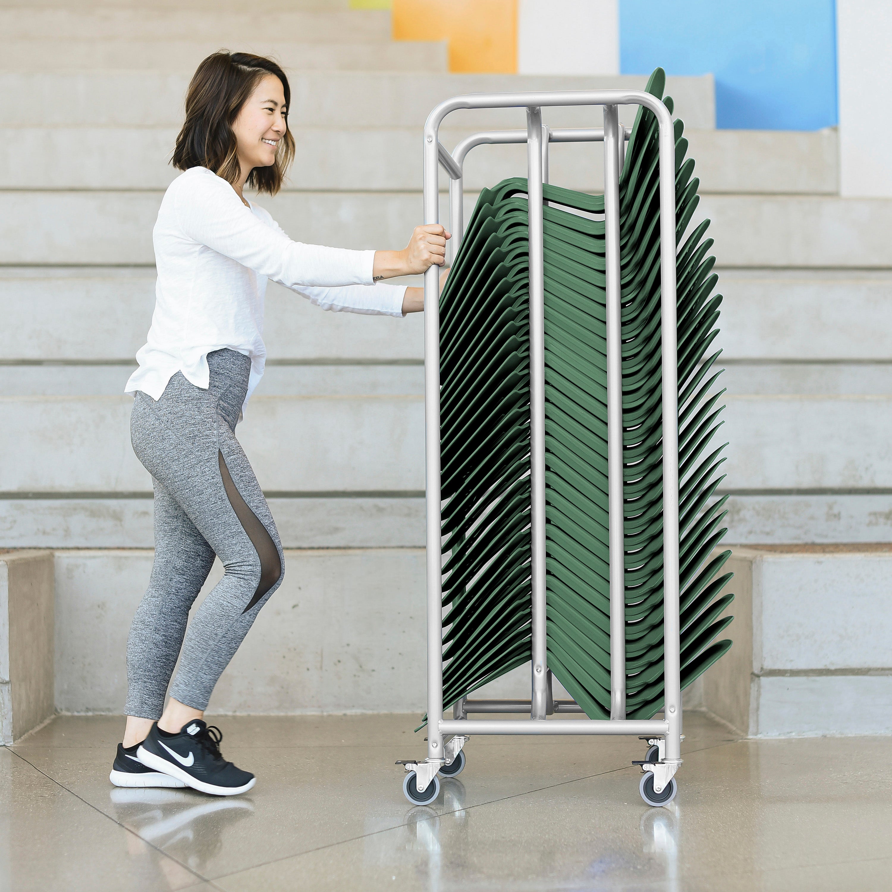 The Surf Portable Lap Desk with Mobile Storage Rack, Flexible Seating, 30-Piece