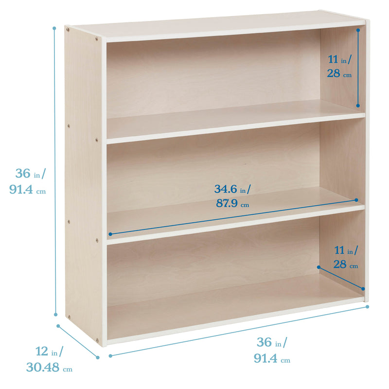 Streamline 3-Shelf Storage Cabinet with Back, 36in High