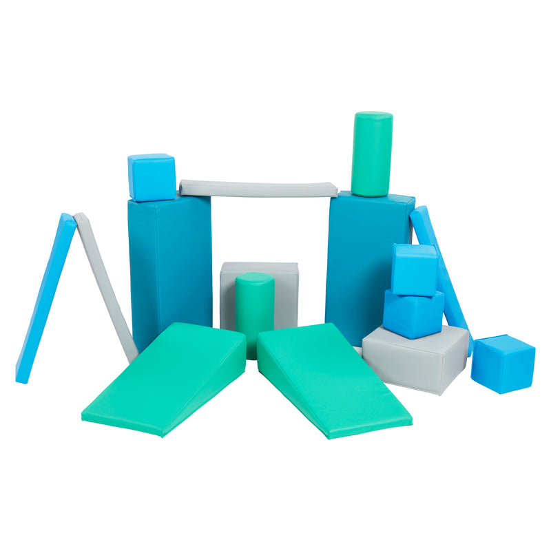 Soft Builder Blocks, Foam Shapes, 16-Piece