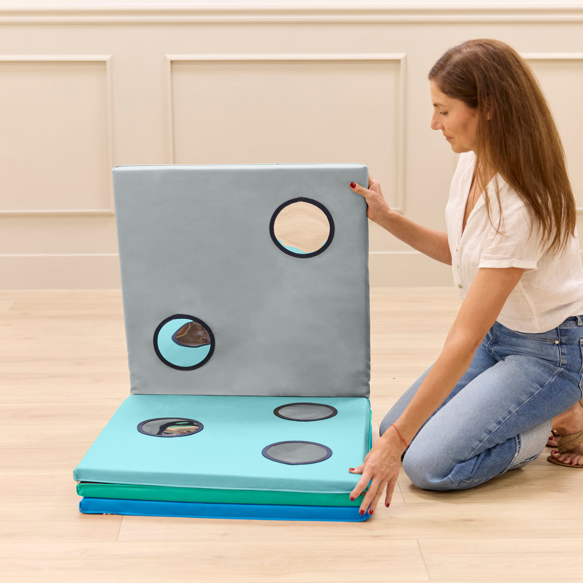 Roll & Reflect Counting Folding Activity Mat with Mirrors