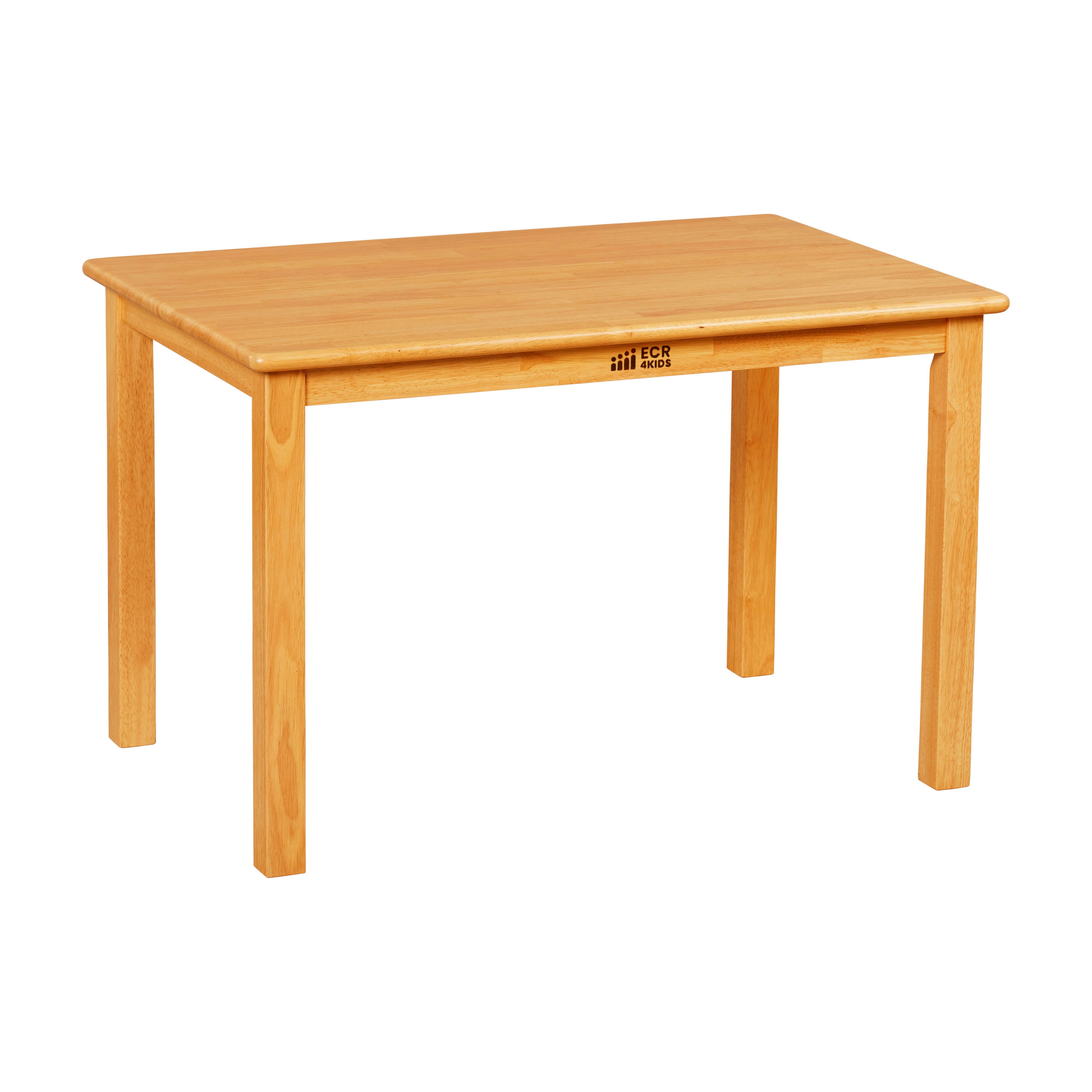 24in x 36in Rectangular Hardwood Table with 22in Legs, Kids Furniture