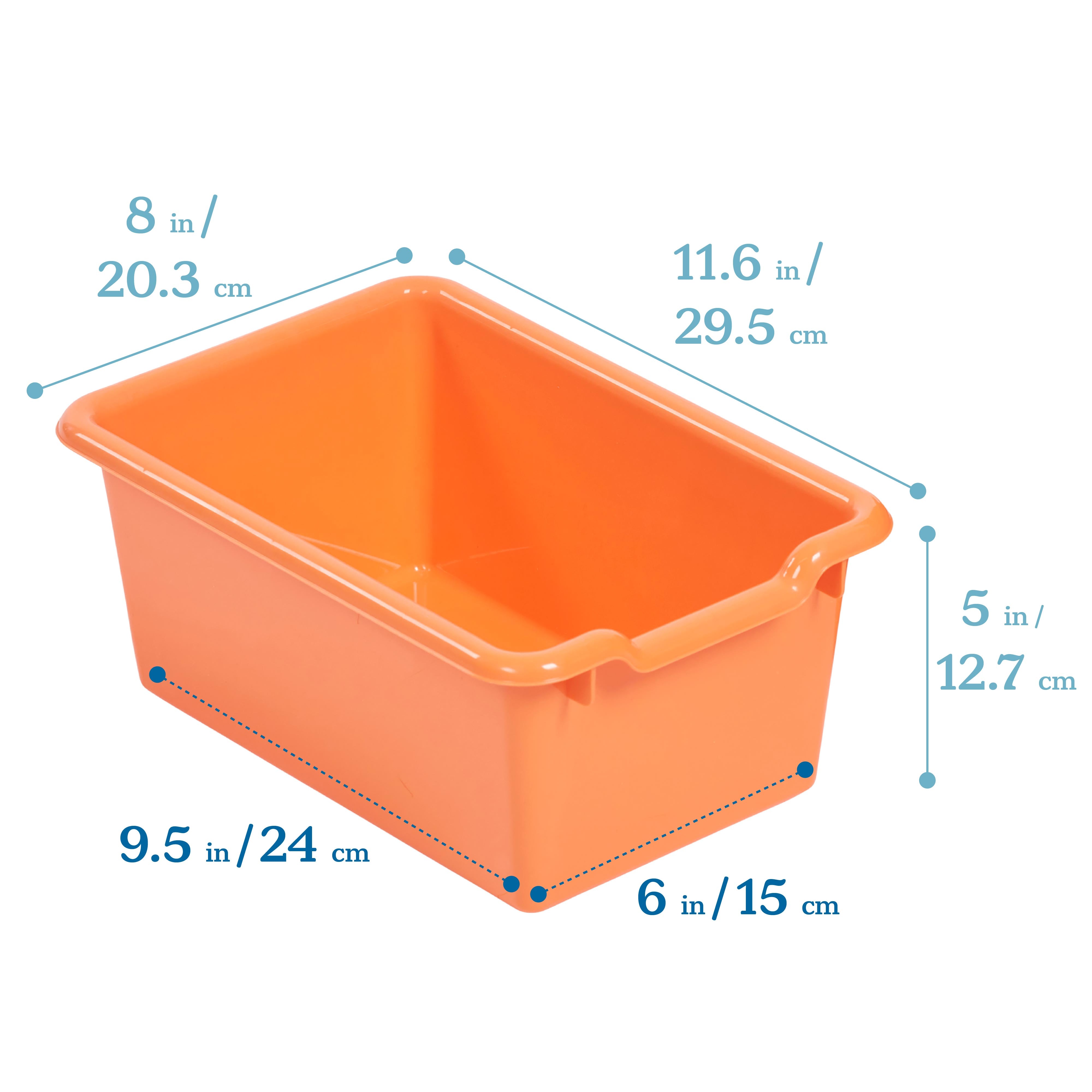 Scoop Front Plastic Storage Bins, 20-Piece